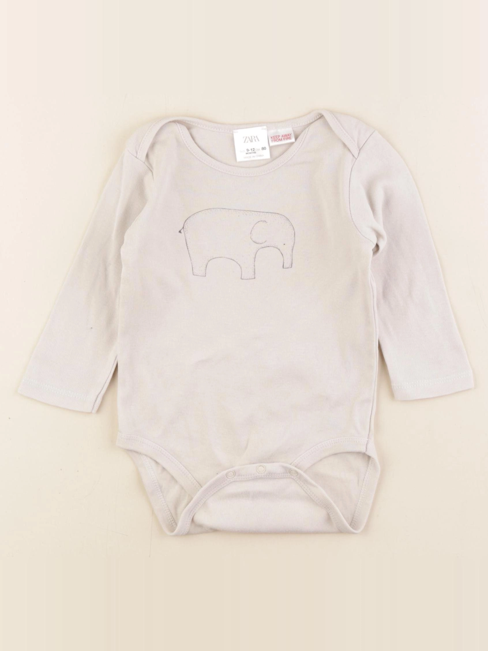 Zara - body beige - 9/12 mois