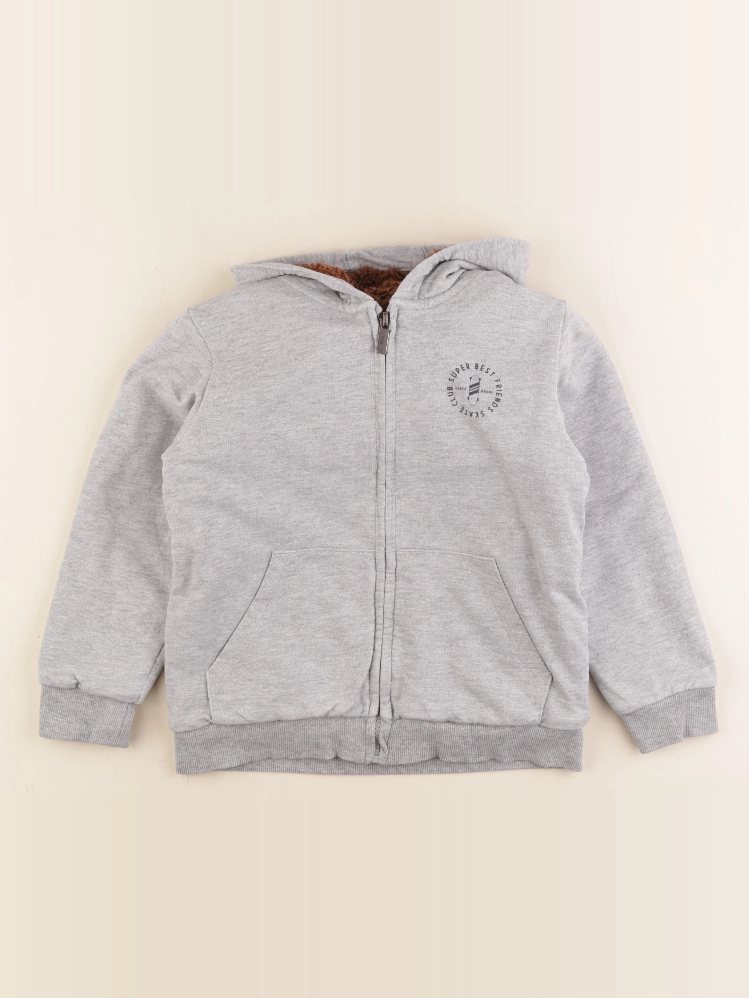 Vertbaudet - veste doublé gris - 6 ans