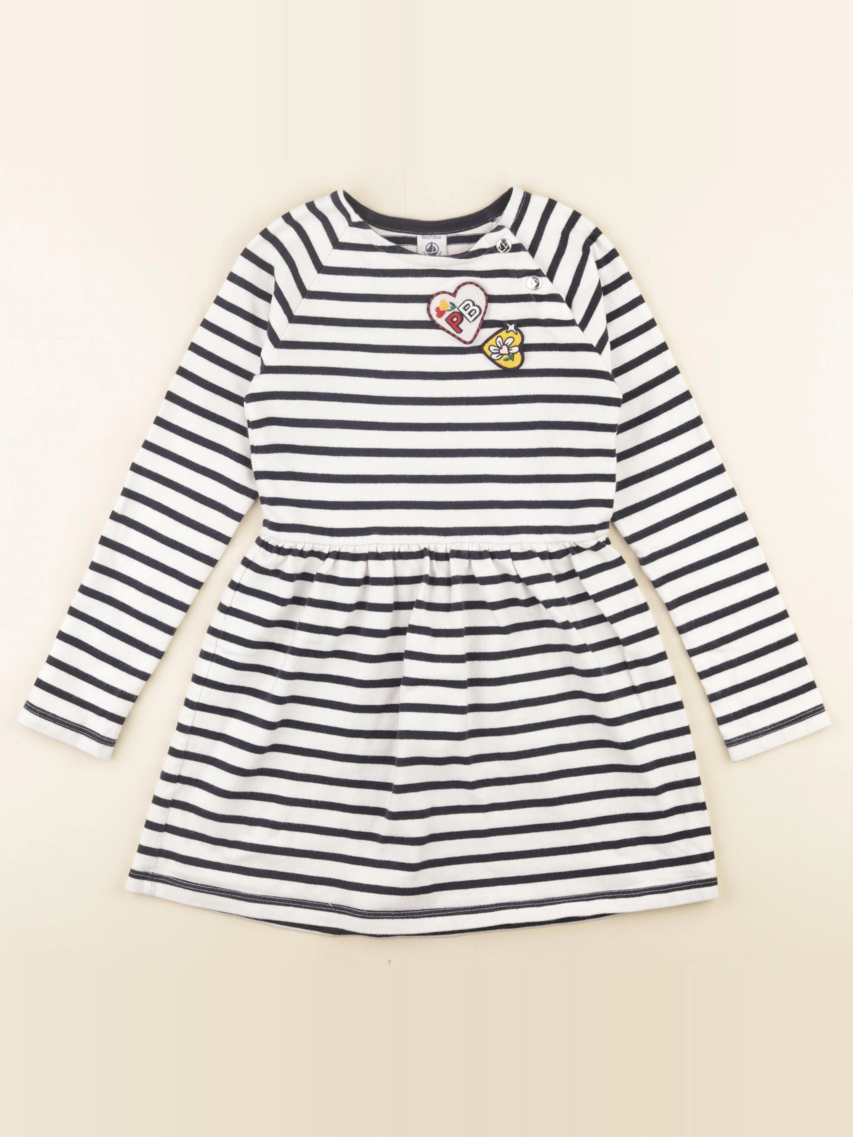 Petit Bateau - robe blanc - 8 ans