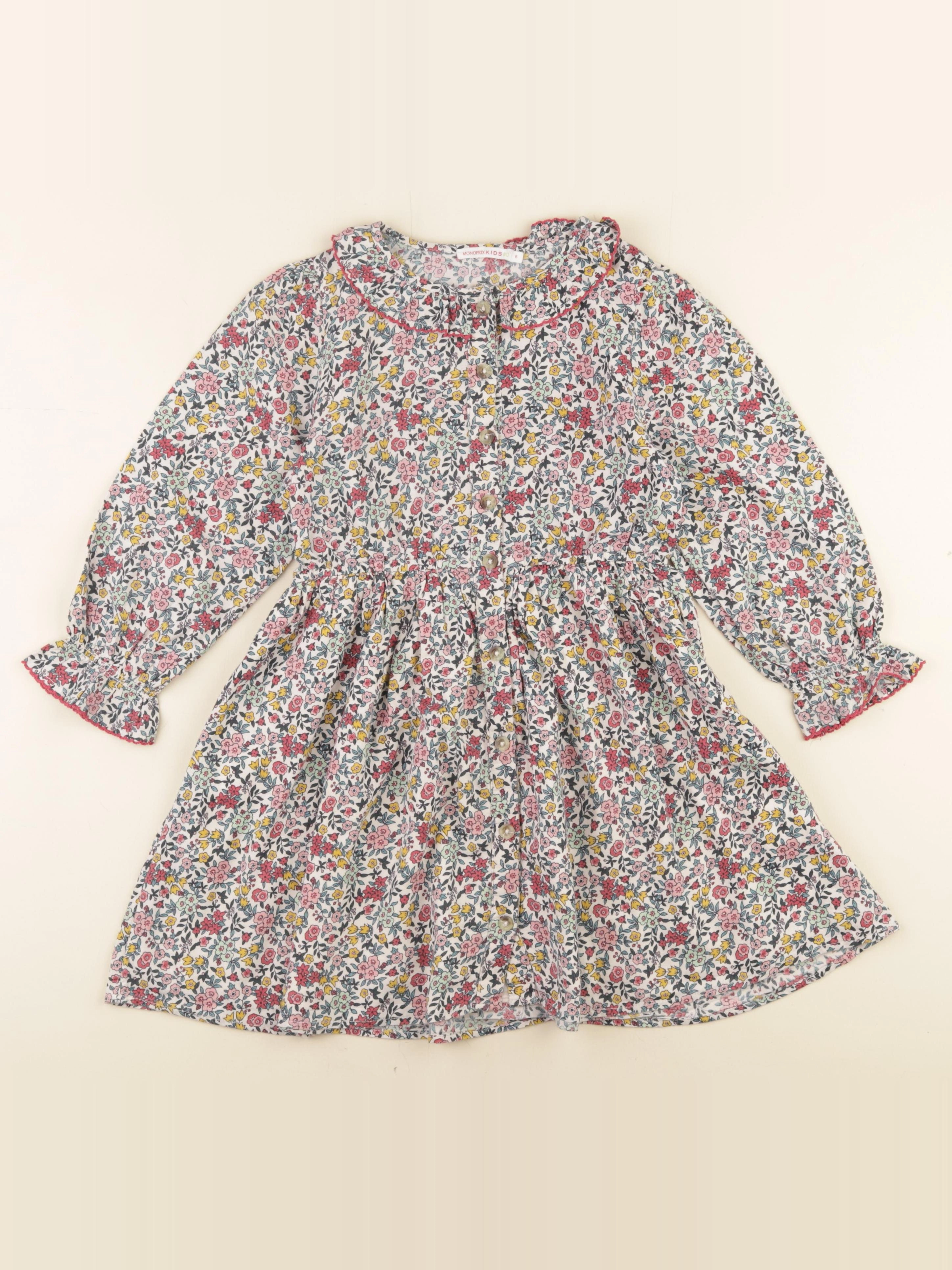 Monoprix - robe multicolore - 6 ans