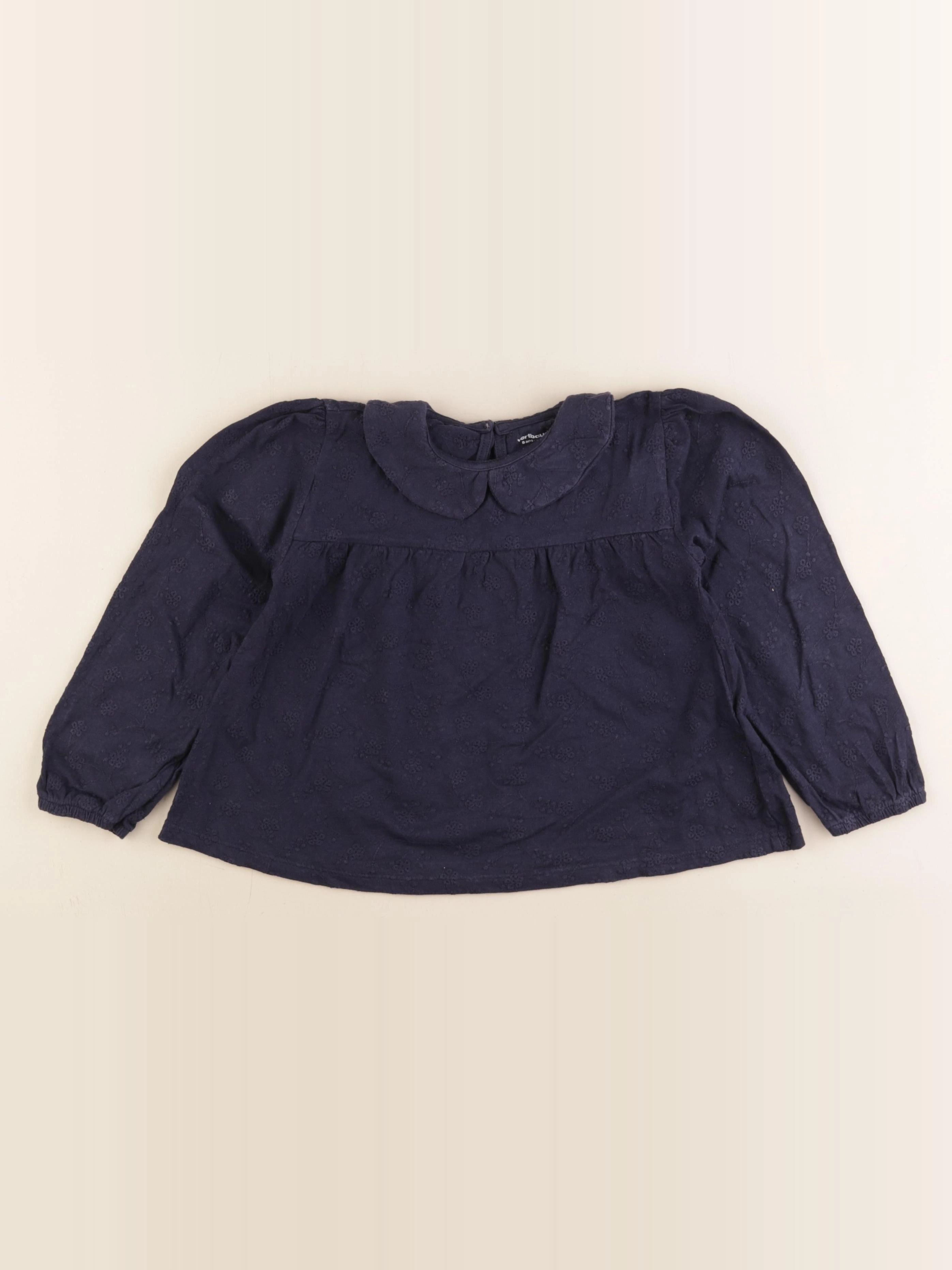 Vertbaudet - tee-shirt bleu - 8 ans