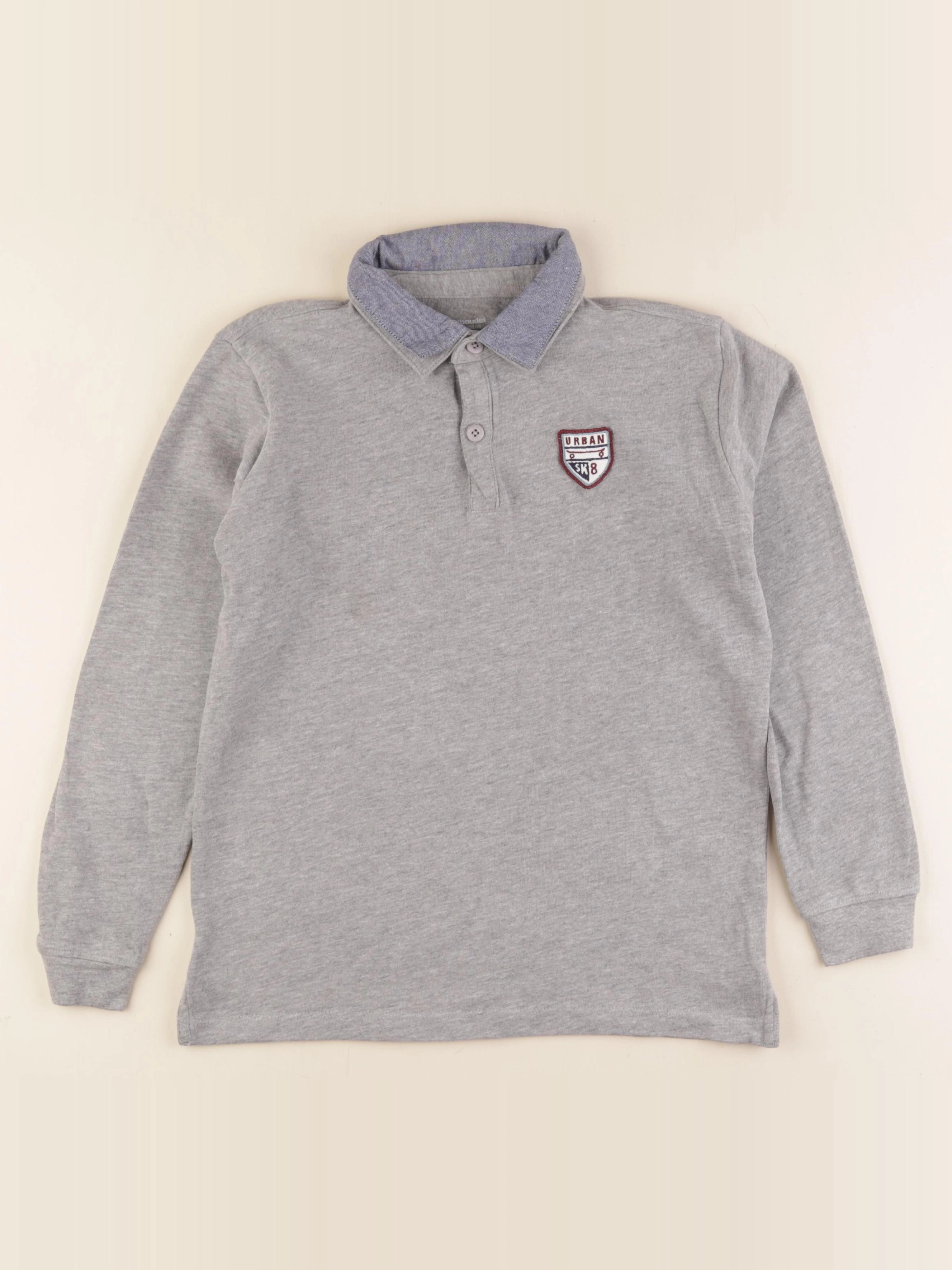 Vertbaudet - polo gris - 12 ans