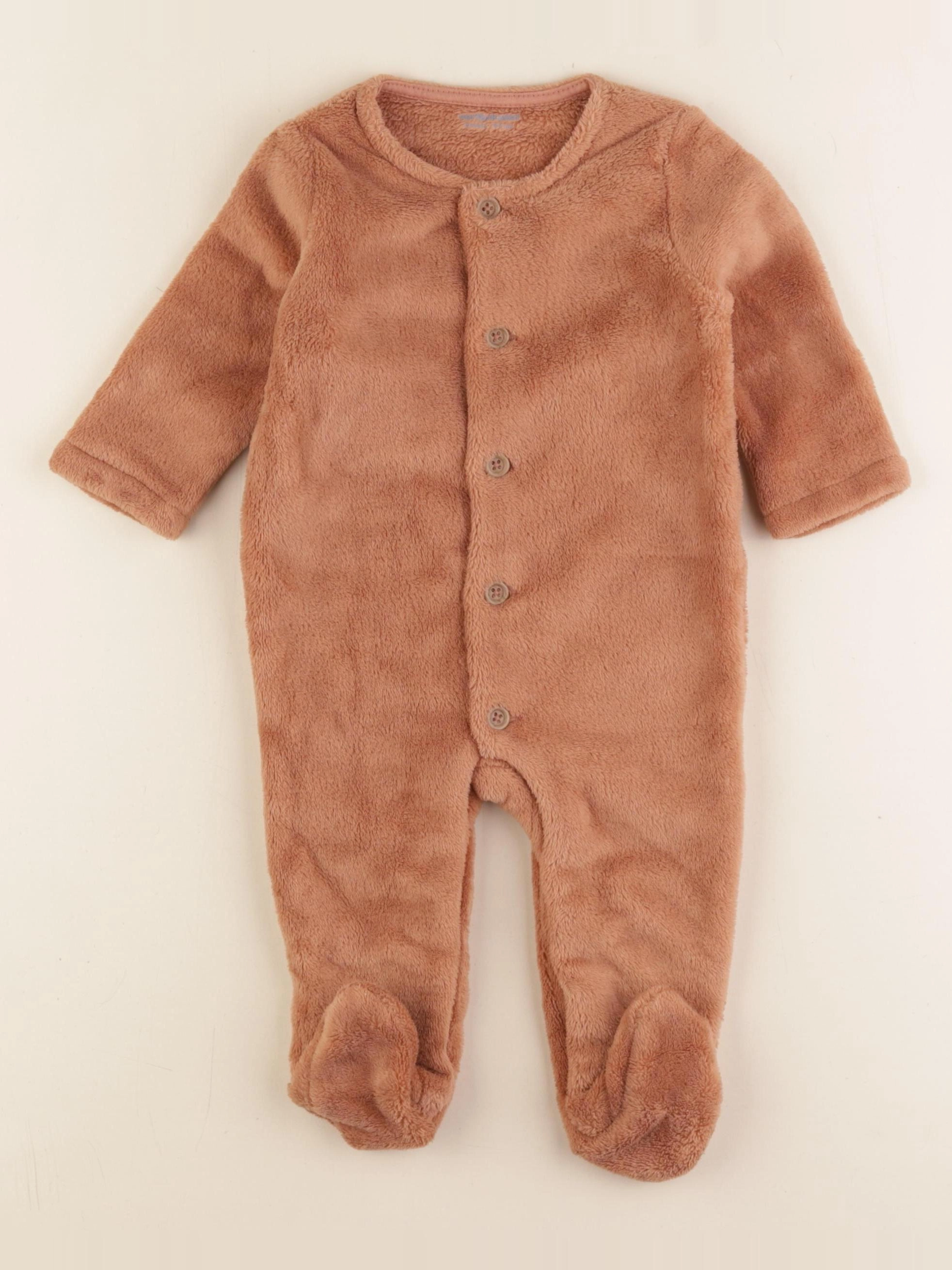 Vertbaudet - sur-pyjama marron - 6 mois