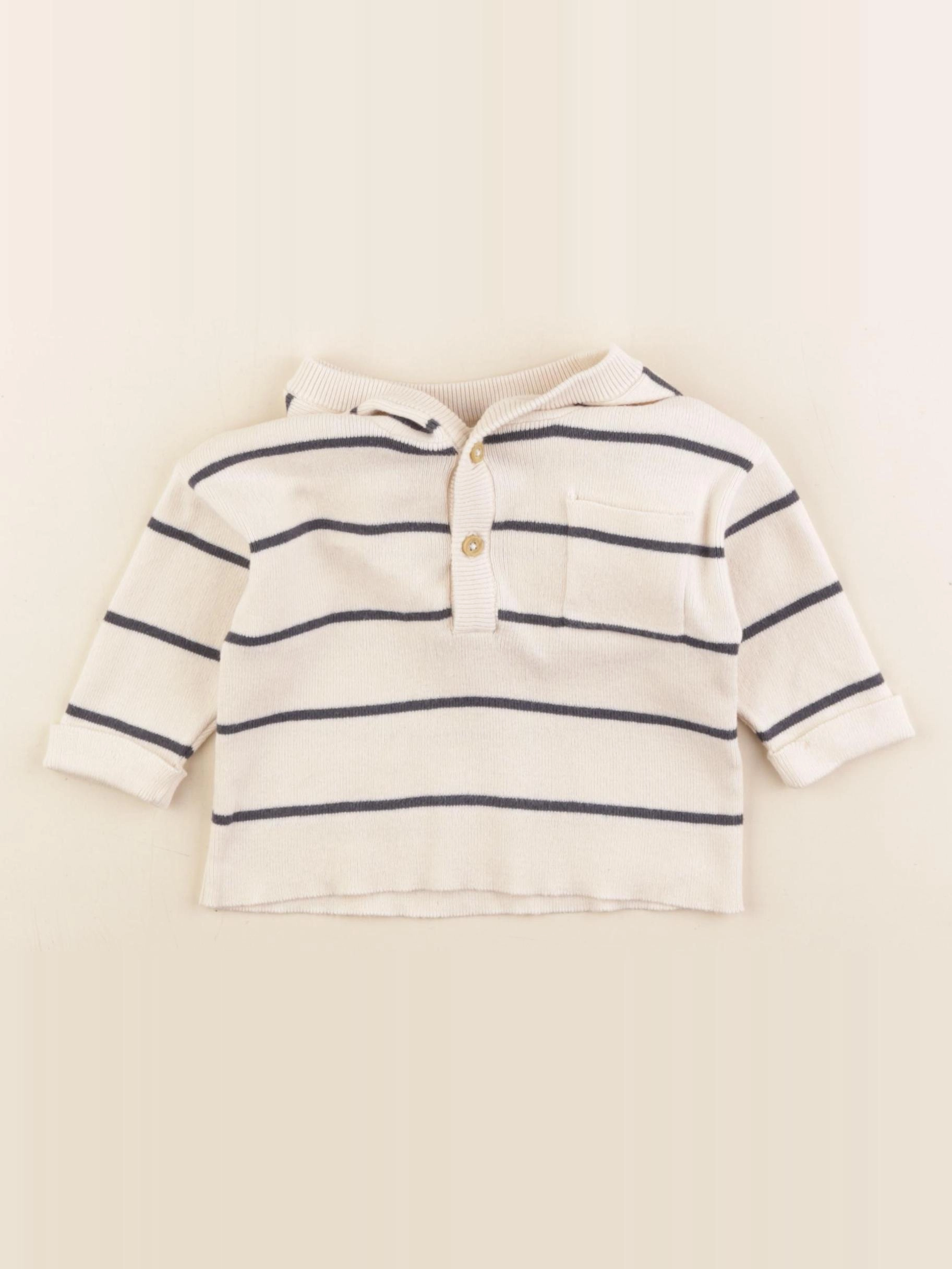 Vertbaudet - pull beige - 3 mois