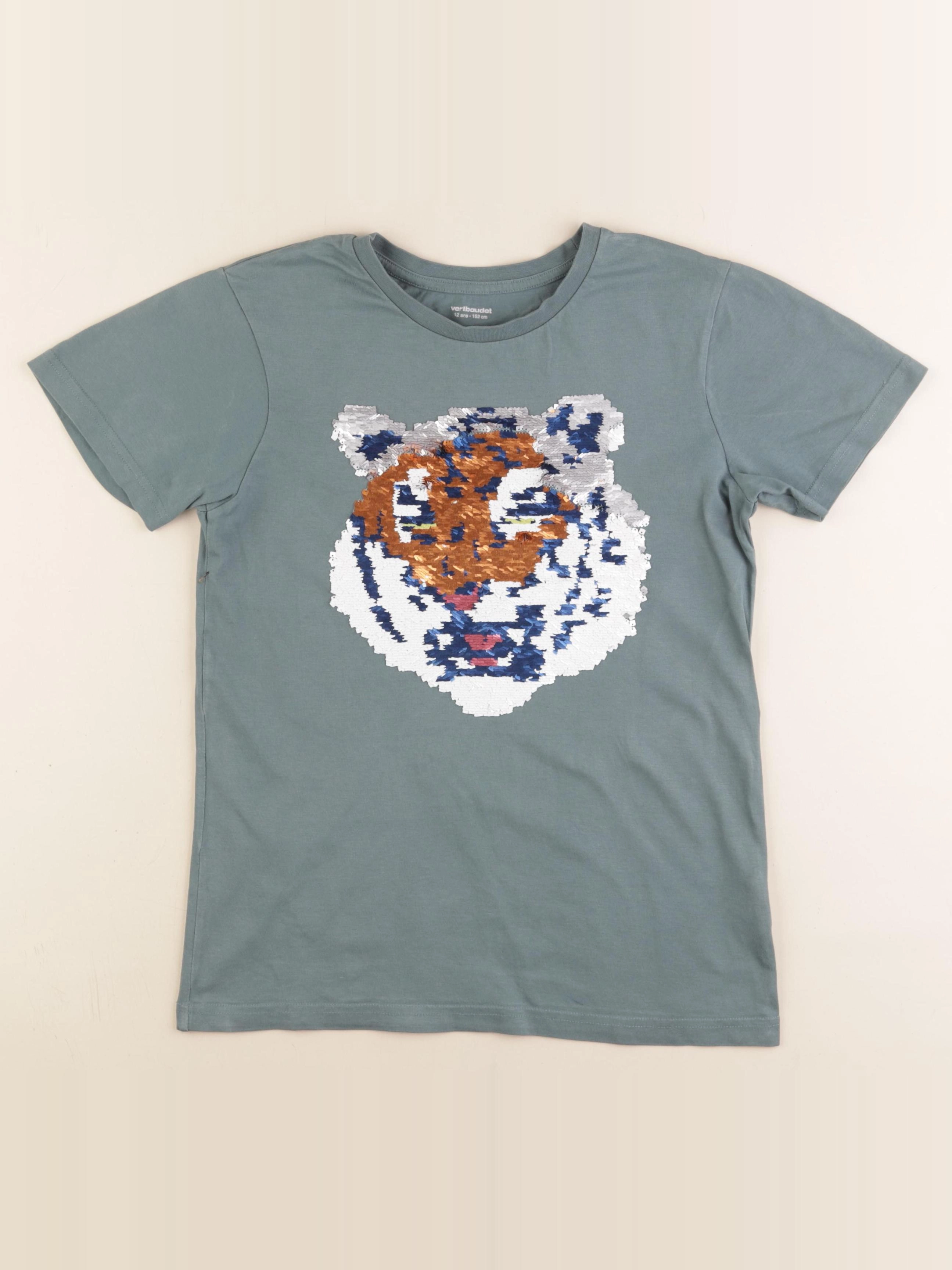 Vertbaudet - tee-shirt vert - 12 ans