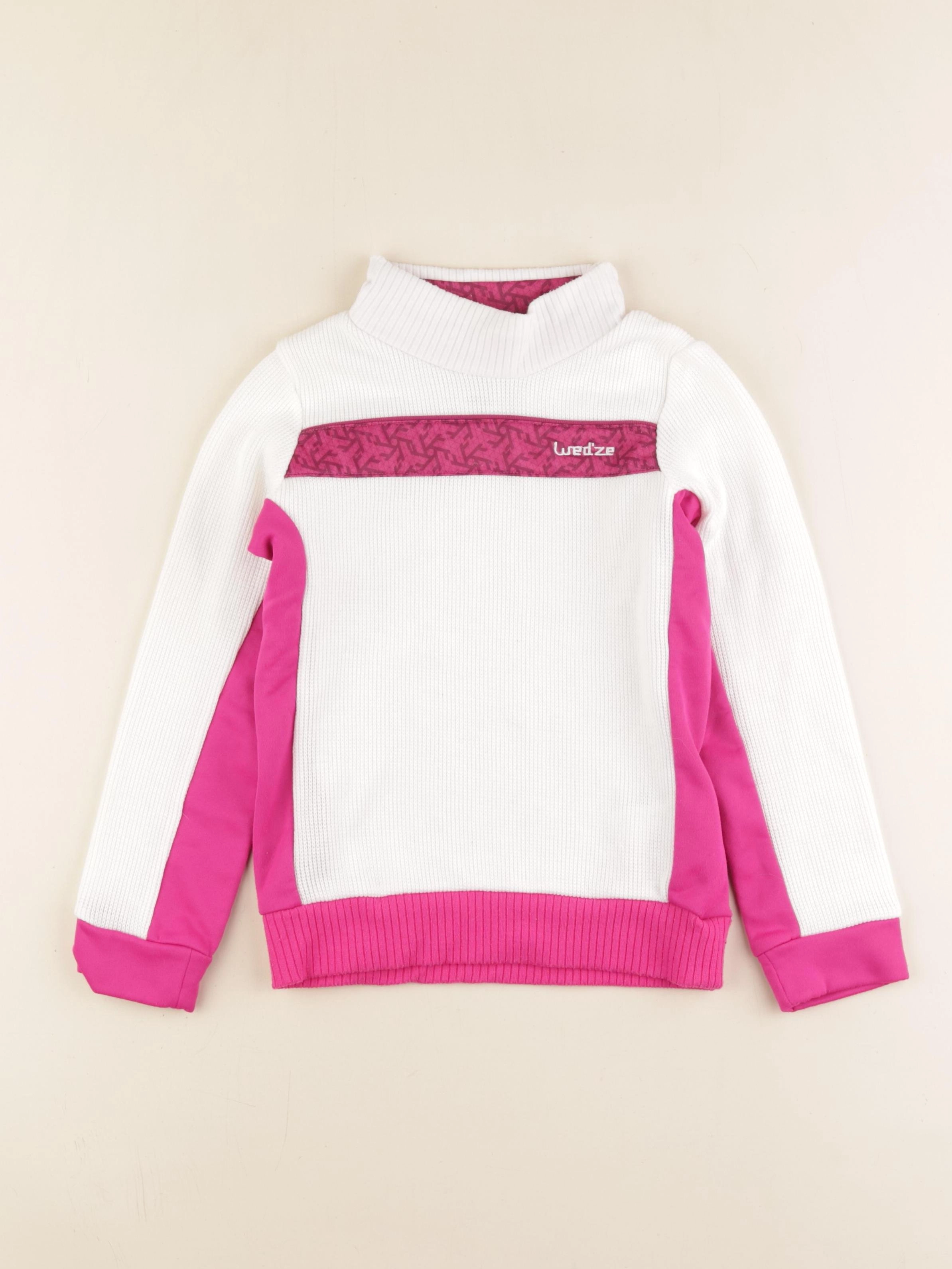 Decathlon ski - pull blanc - 8 ans