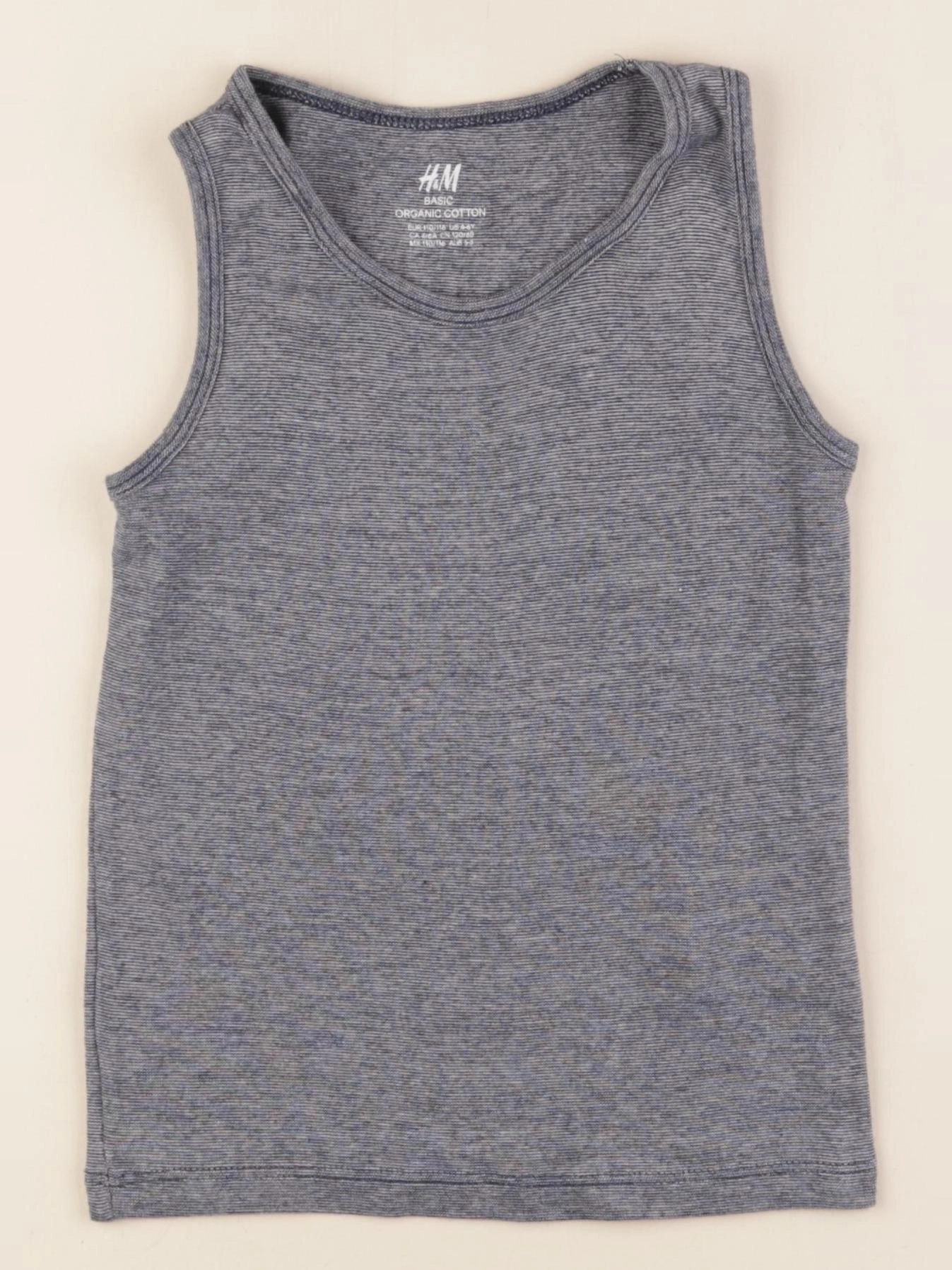 H&M - maillot de corps bleu - 4/6 ans