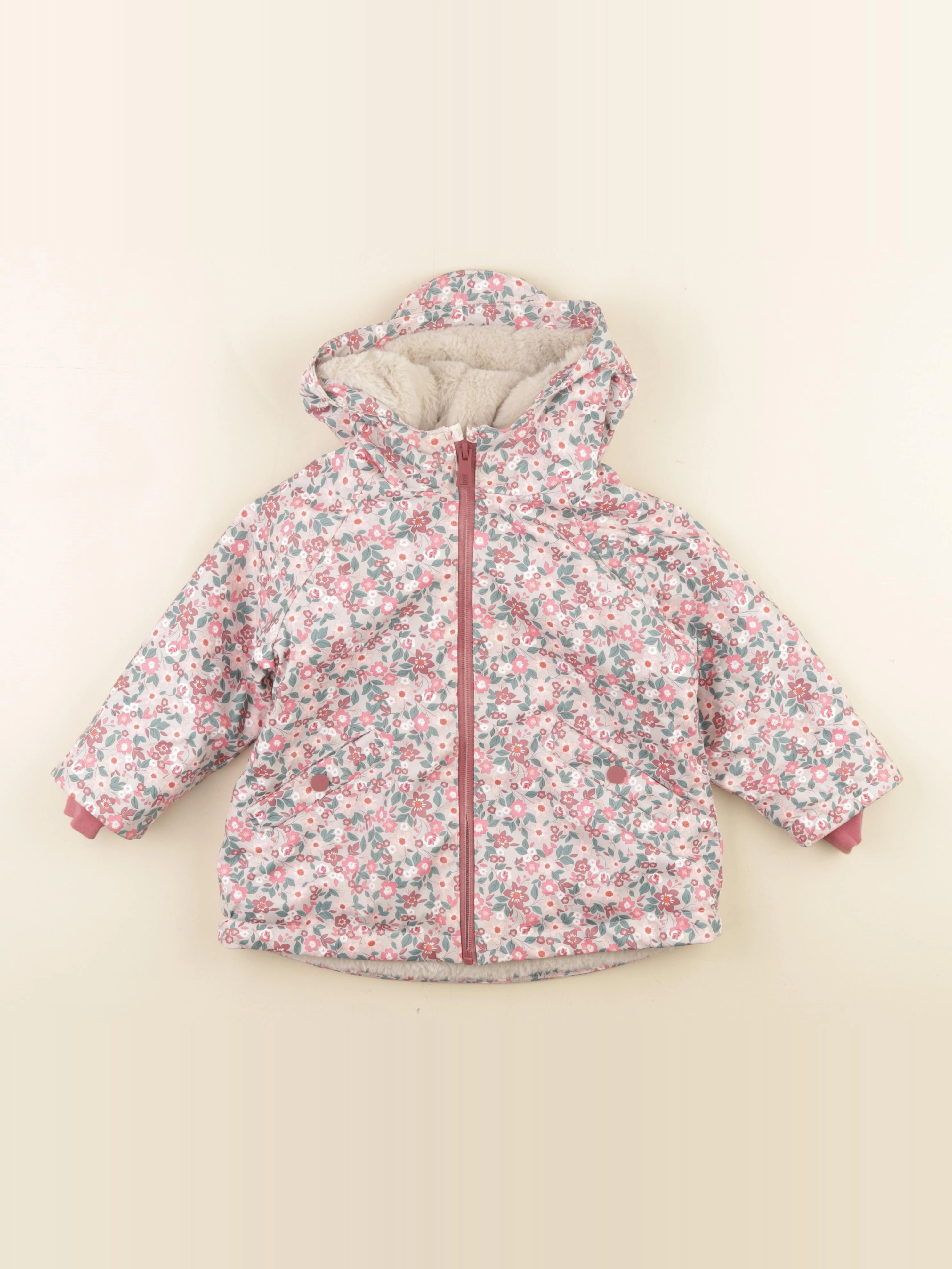 Zara - veste doublé rose - 18/24 mois