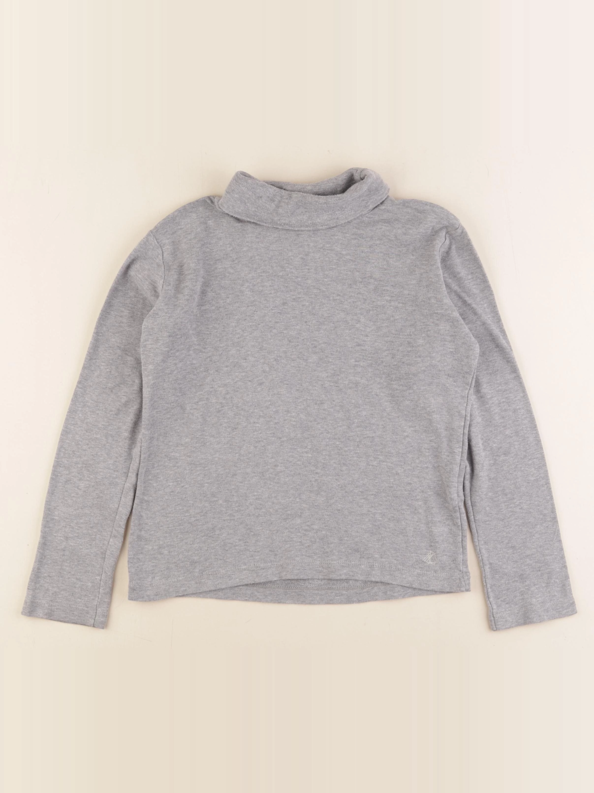 Petit Bateau - sous-pull gris - 8 ans