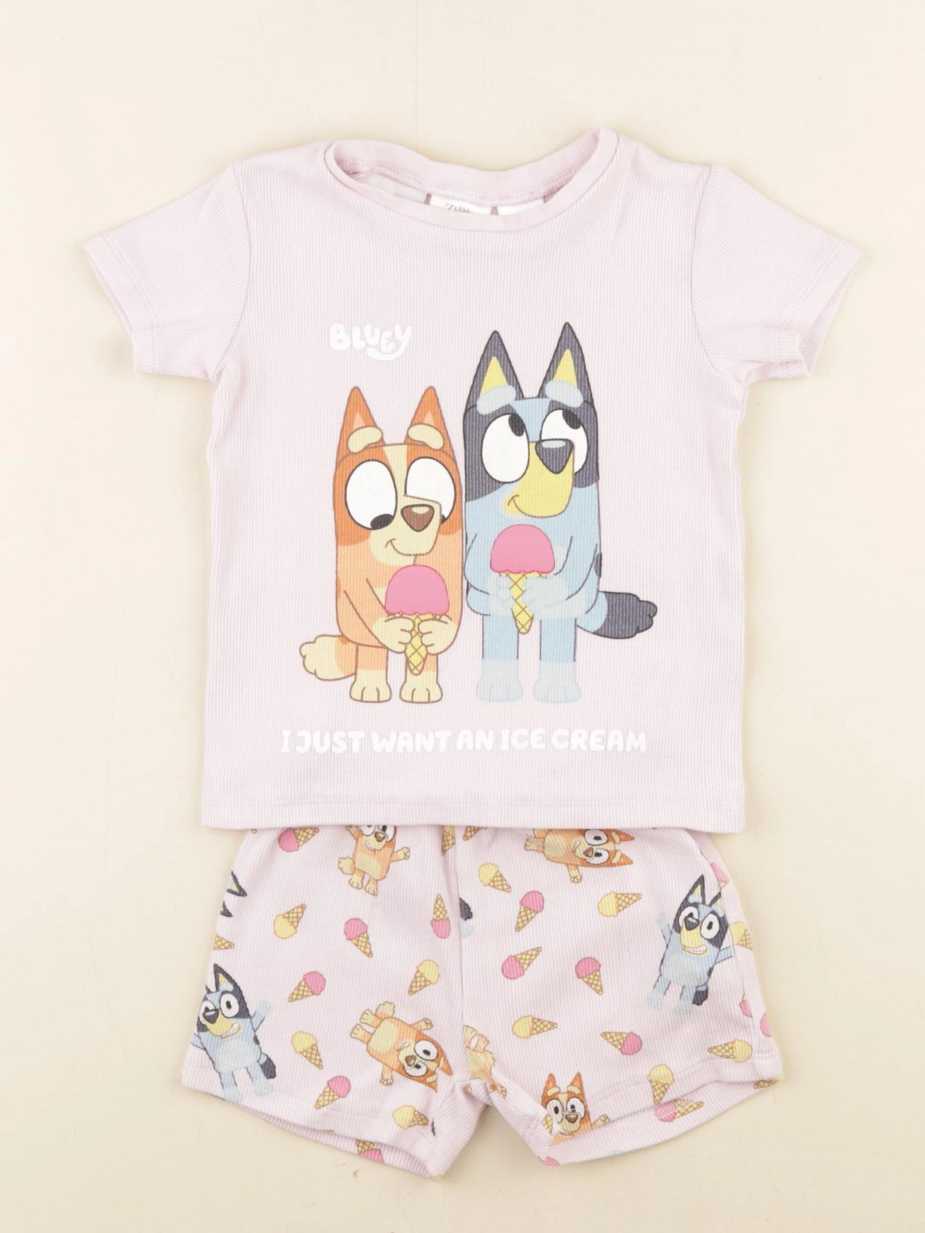 Zara - pyjama coton rose - 2 ans