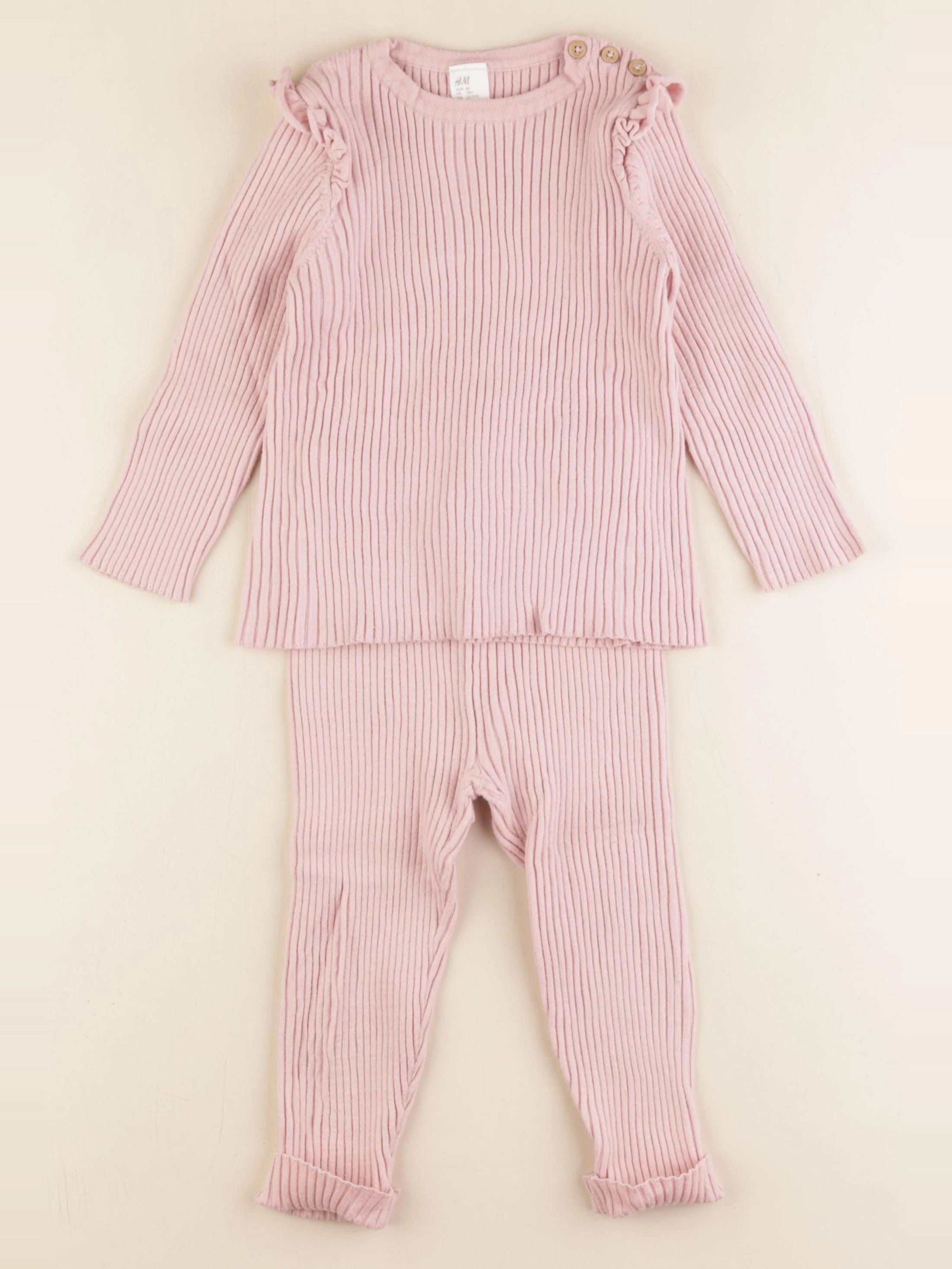 H&M - ensemble rose - 12/18 mois