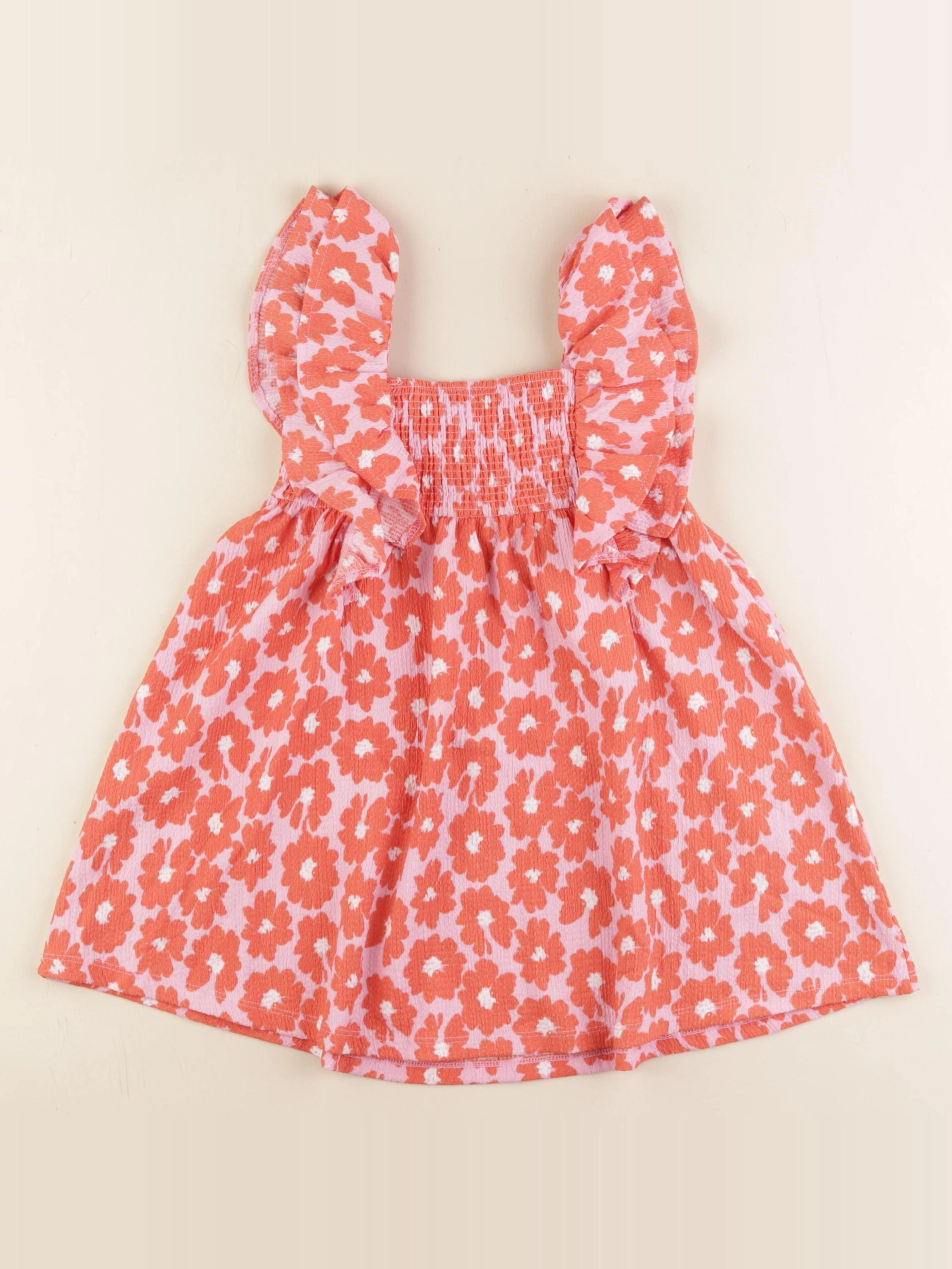 Zara - robe rose, rouge - 2/3 ans