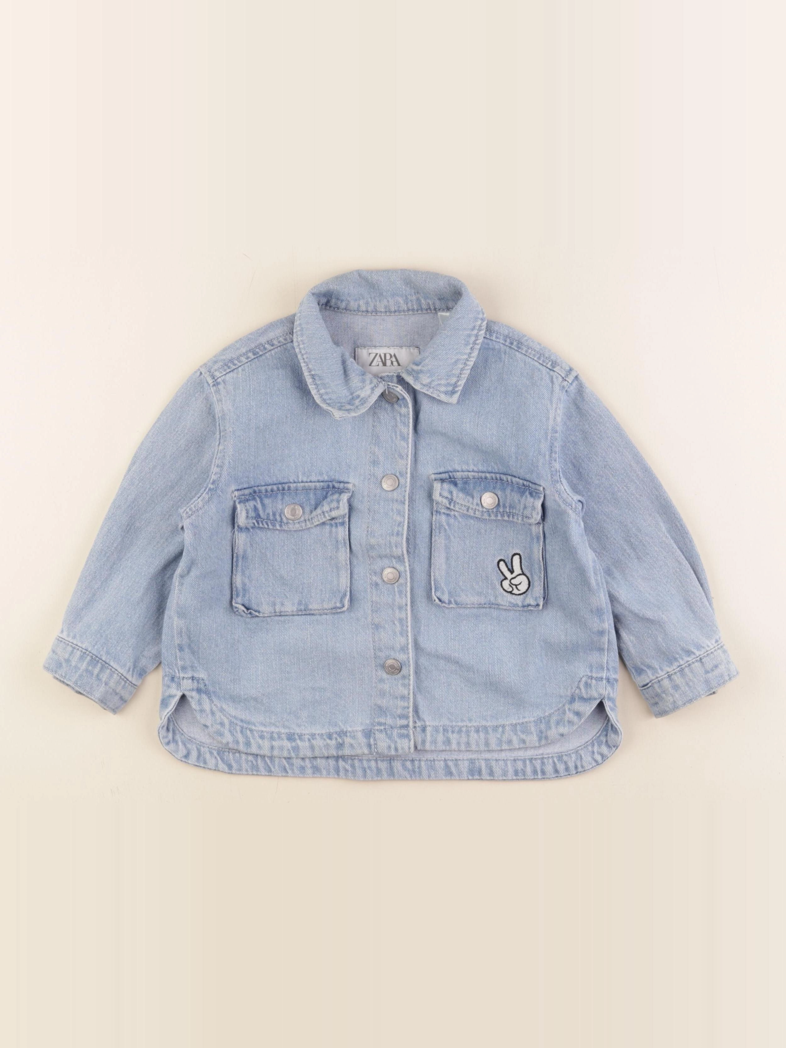 Zara - chemise imprimé au dos bleu - 18/24 mois