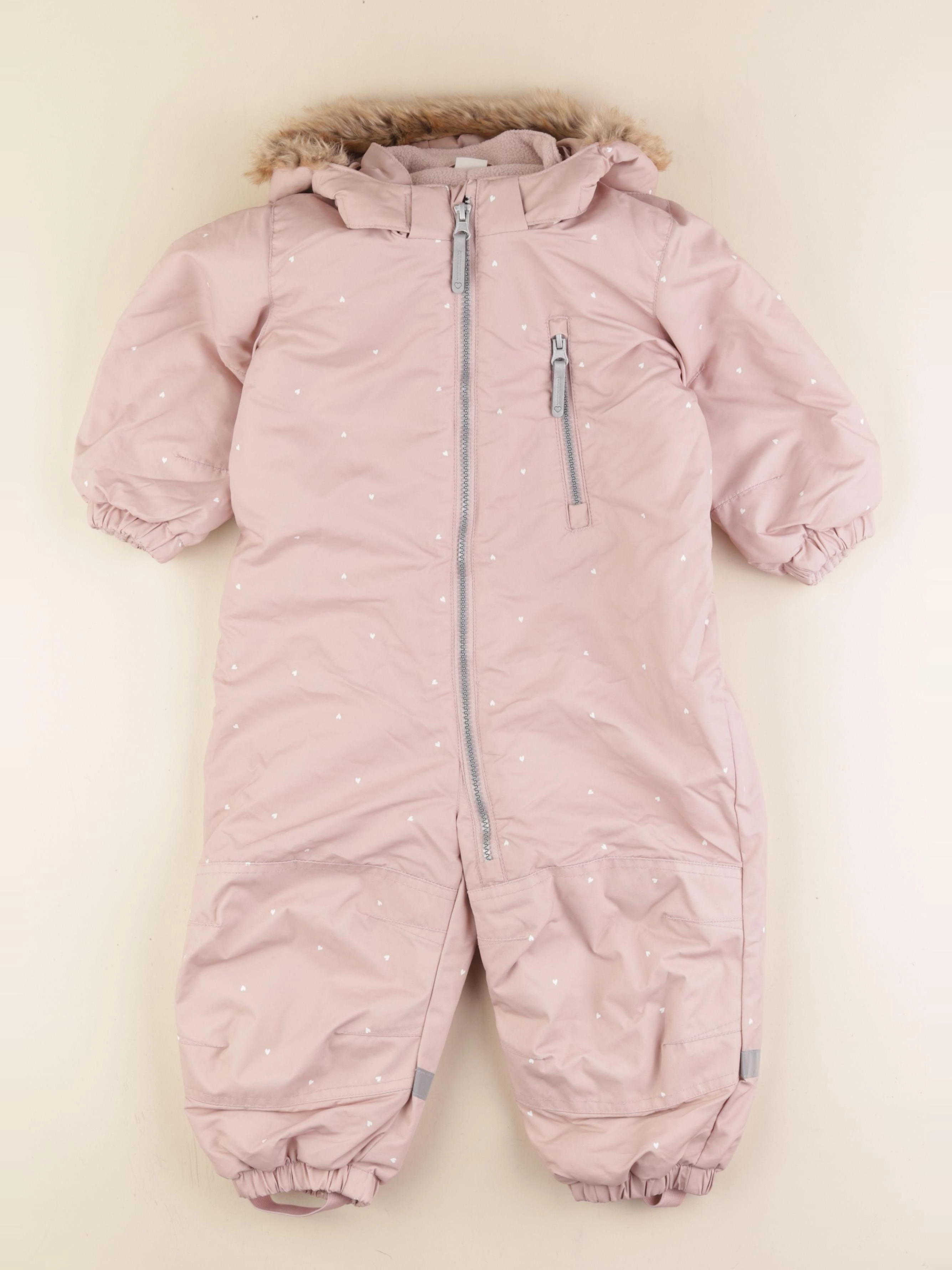 H&M - combinaison de ski rose - 12/18 mois