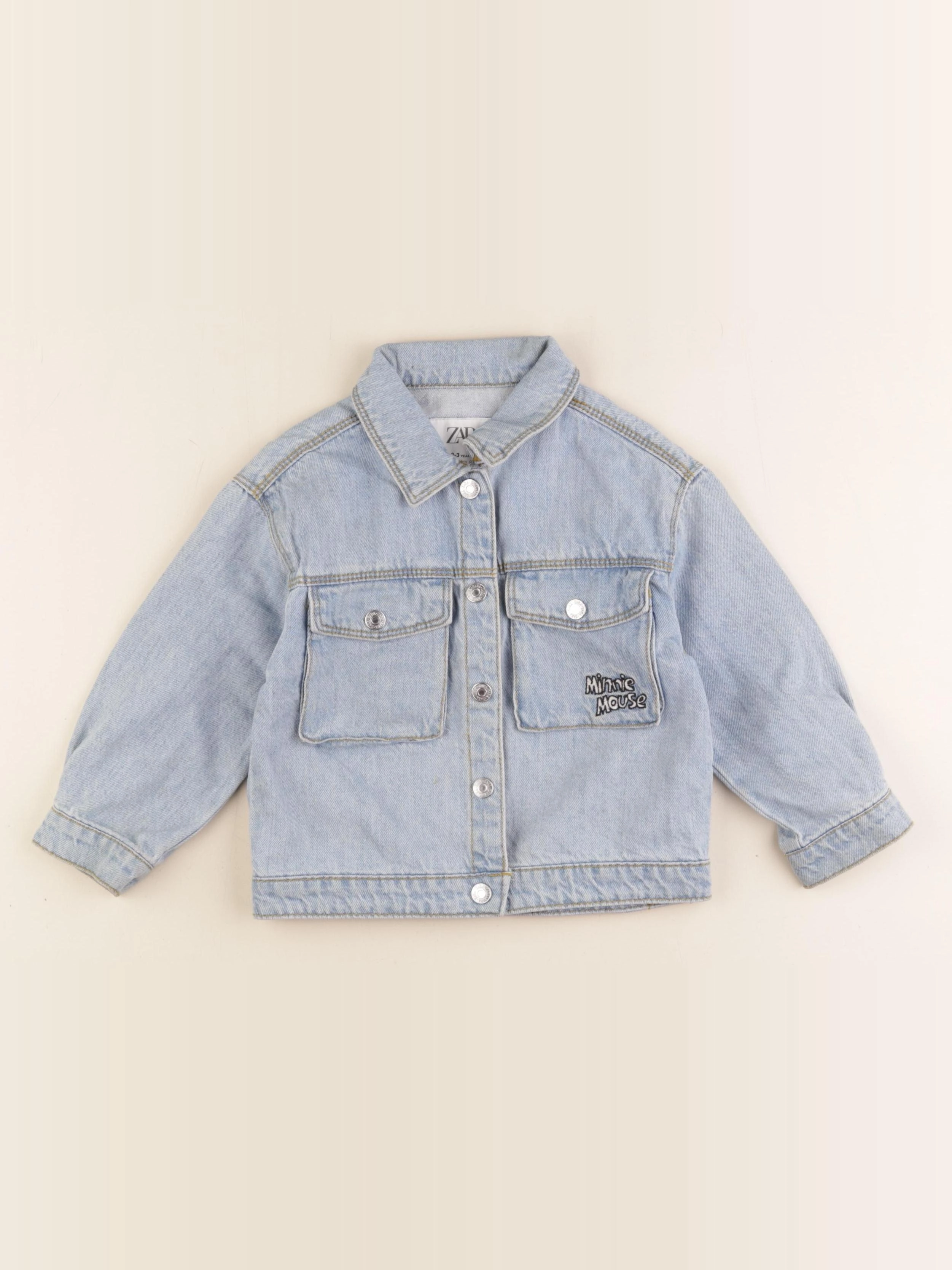 Zara - chemise imprimé au dos bleu - 2/3 ans