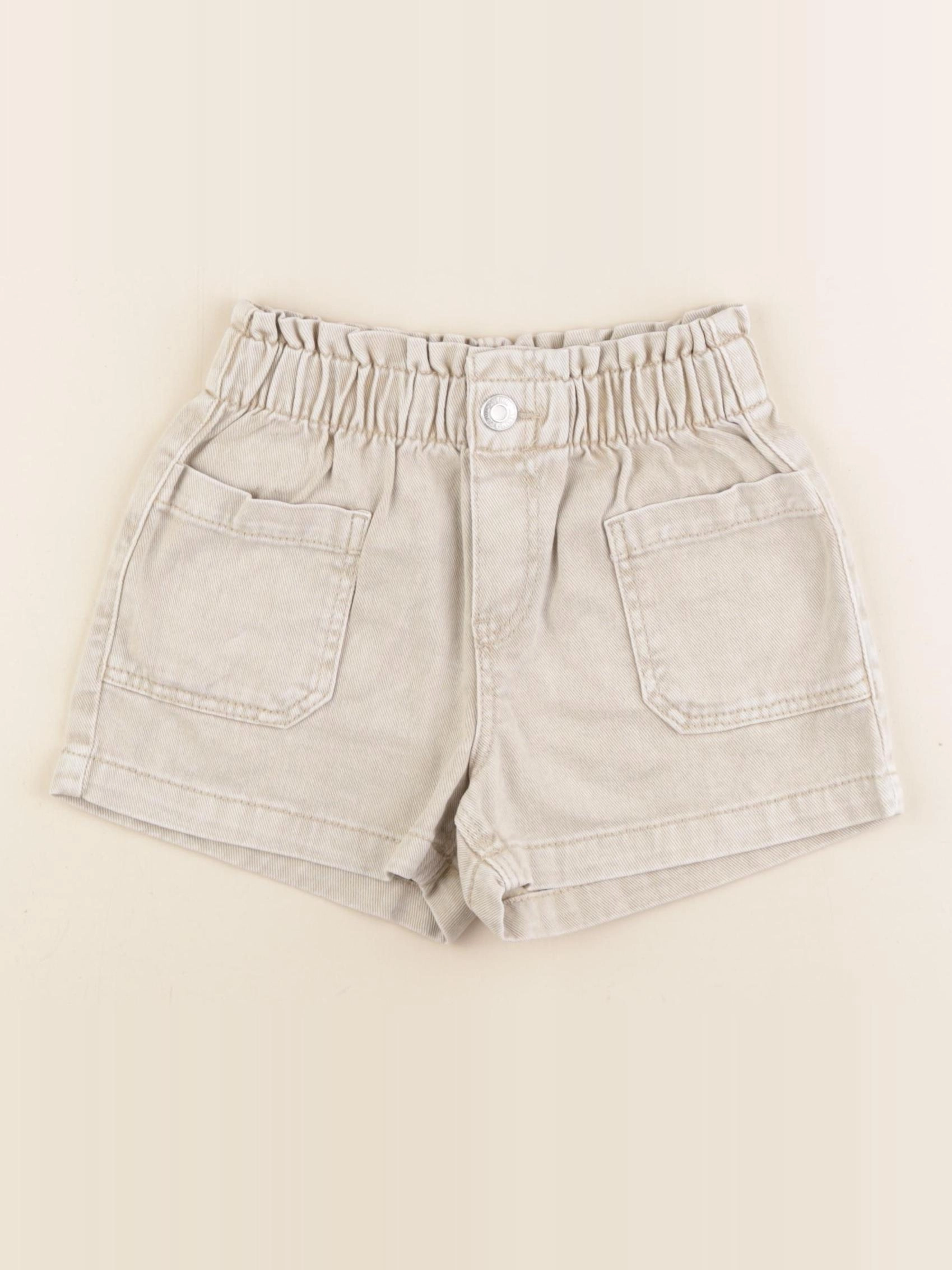 H&M - short beige - 4/5 ans