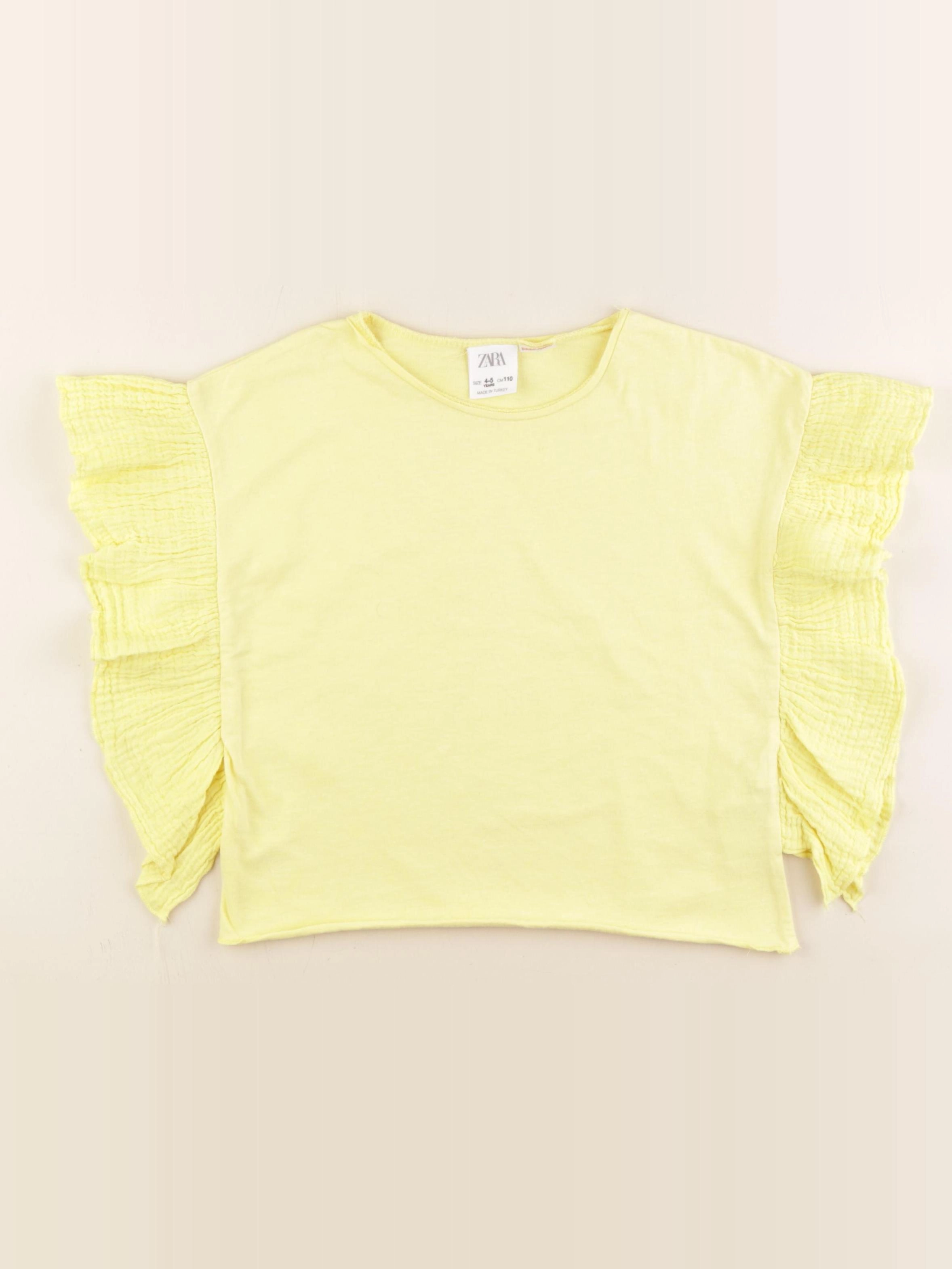 Zara - tee-shirt jaune - 4/5 ans