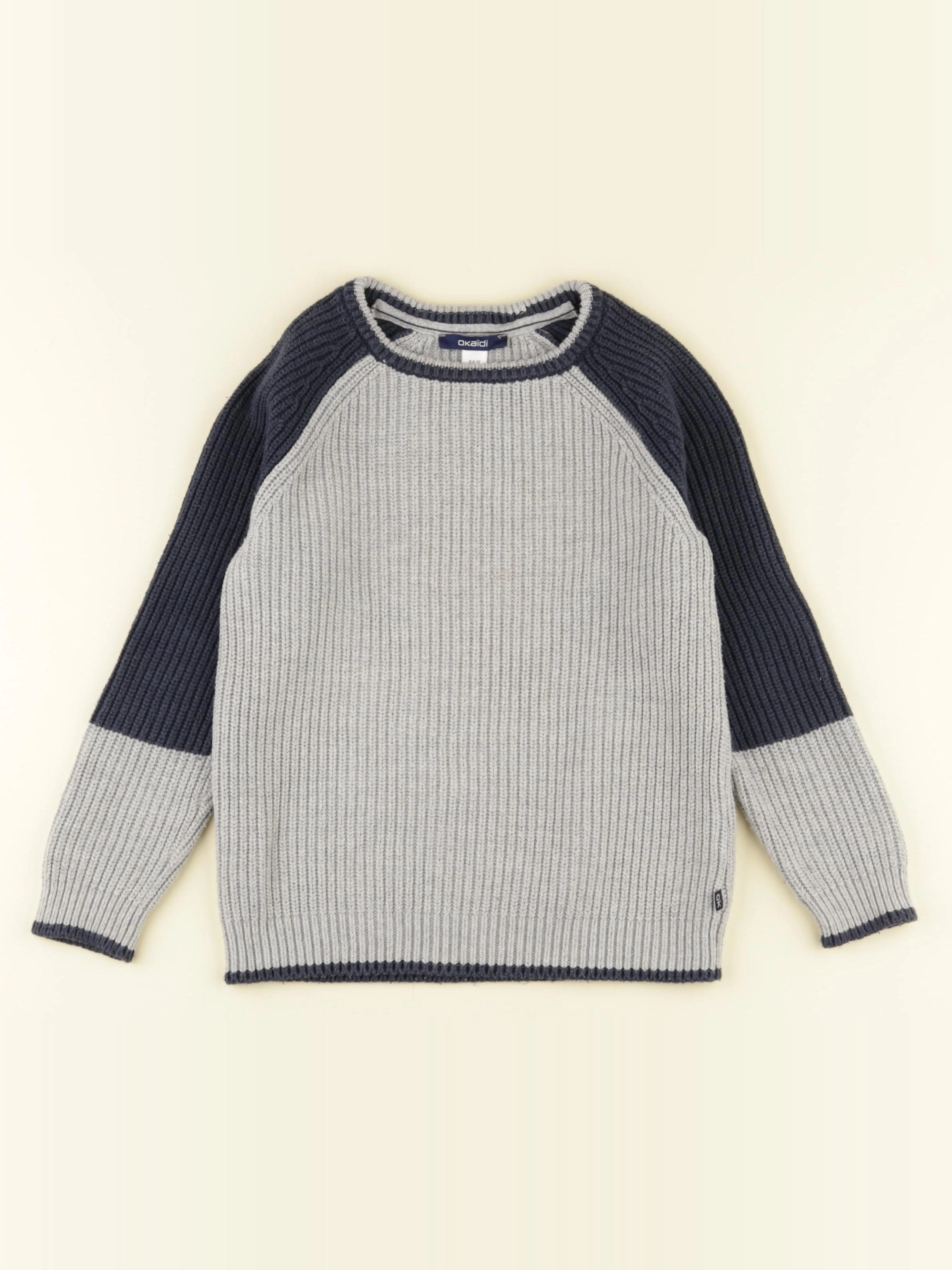 Okaidi - pull gris - 6 ans