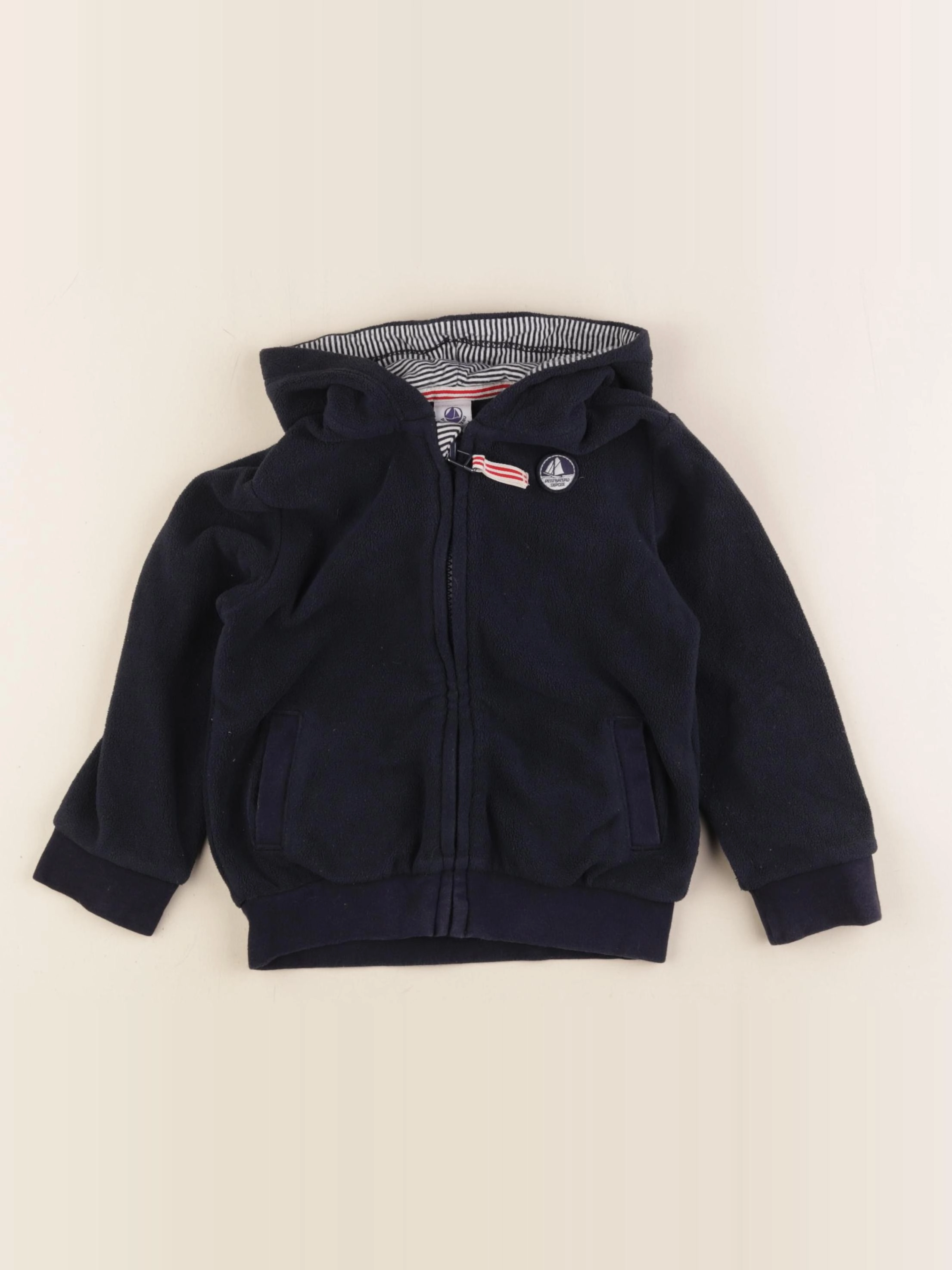 Petit Bateau - polaire bleu - 3 ans