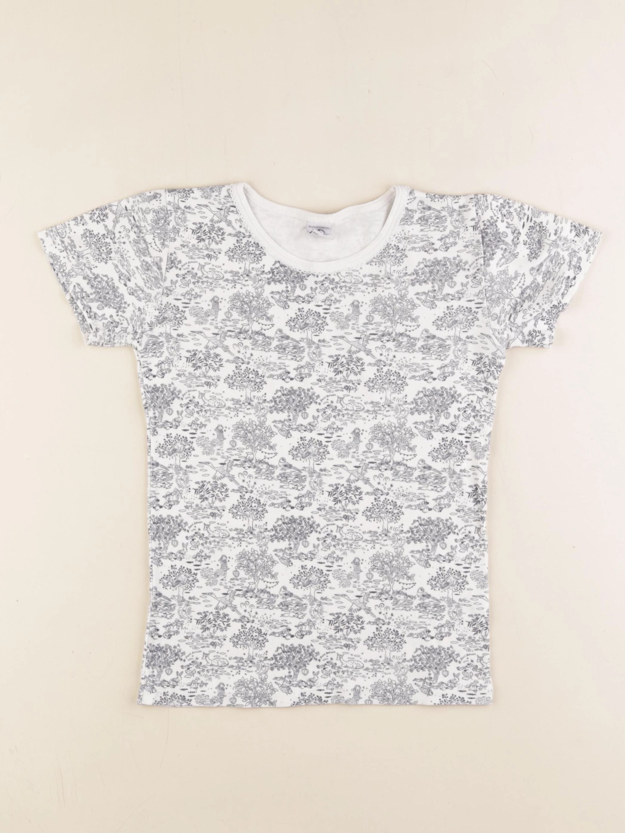 Petit Bateau - maillot de corps bleu - 8 ans