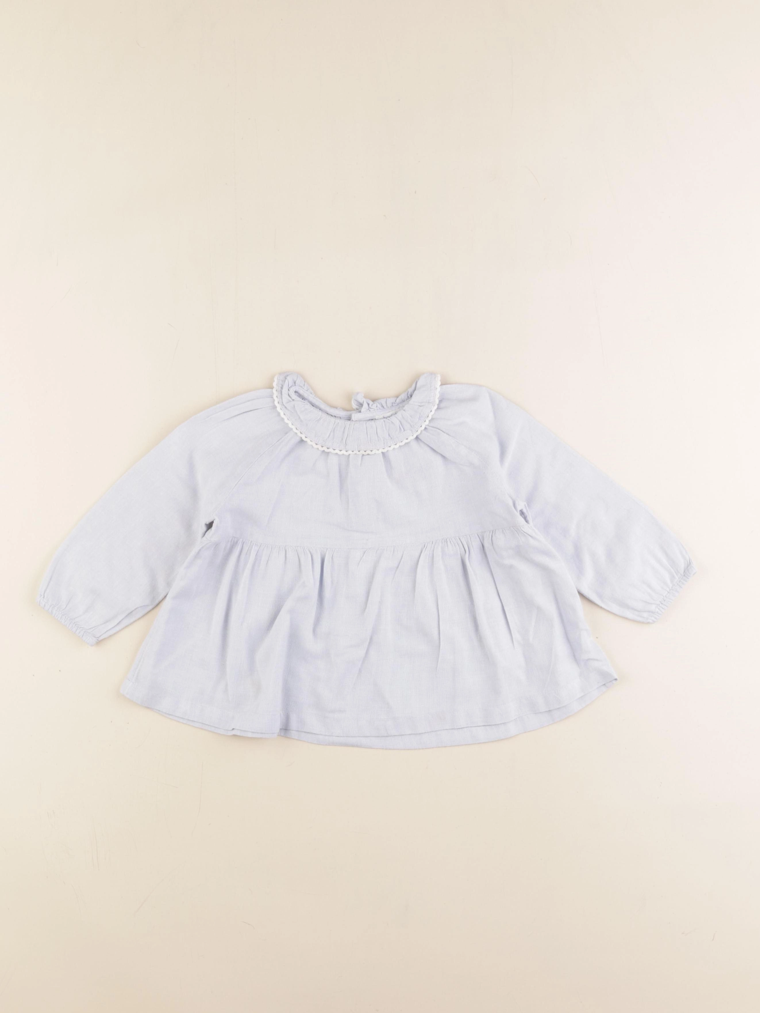 Boutchou - blouse bleu - 9 mois