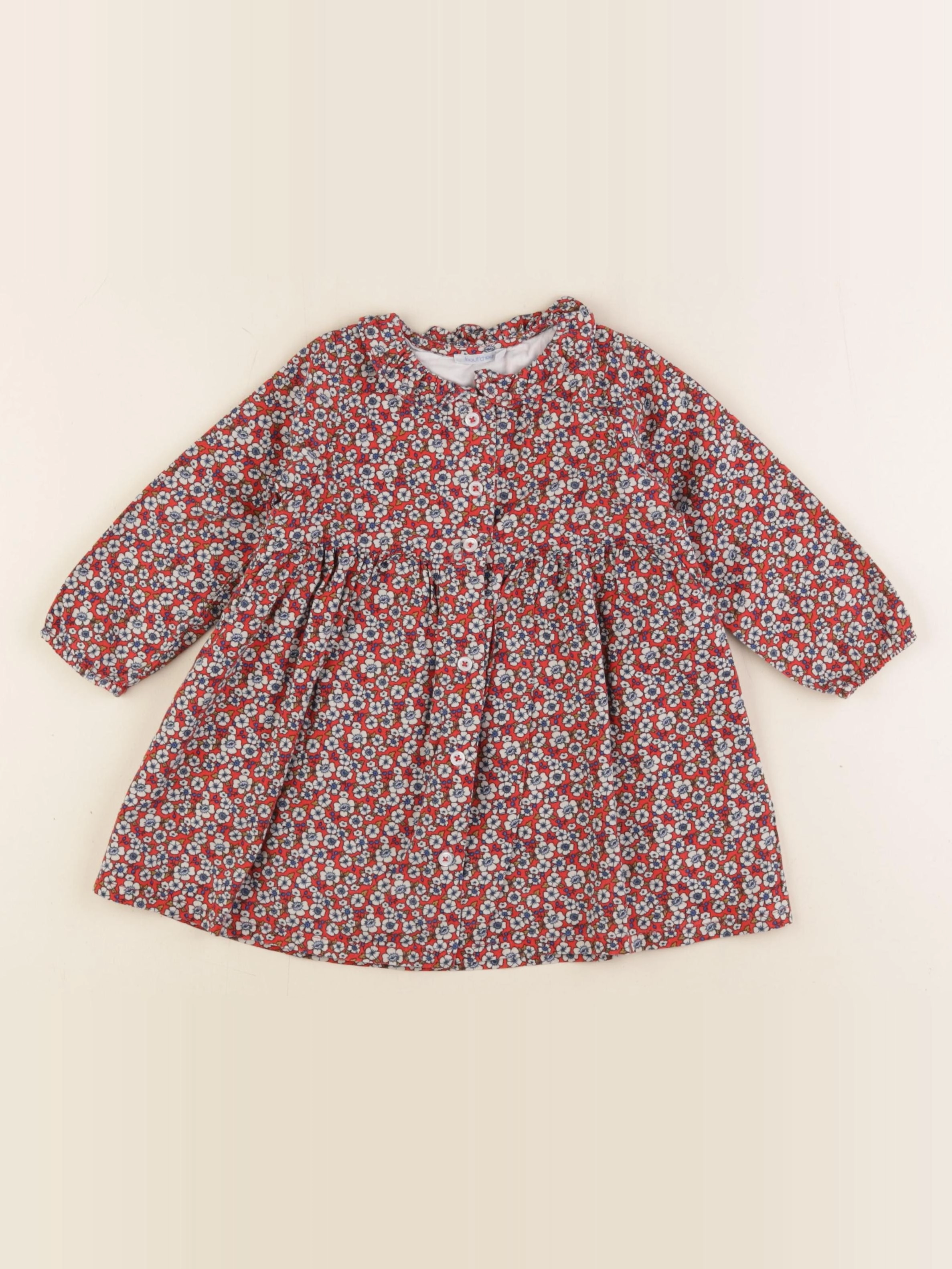 Boutchou - robe rouge - 12 mois