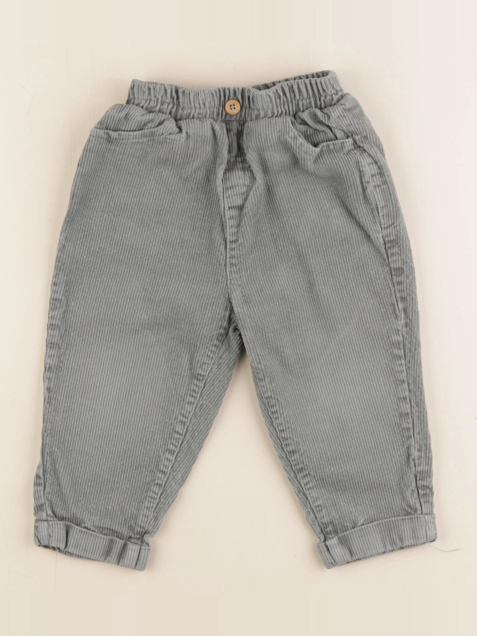 Vertbaudet - pantalon vert - 18 mois