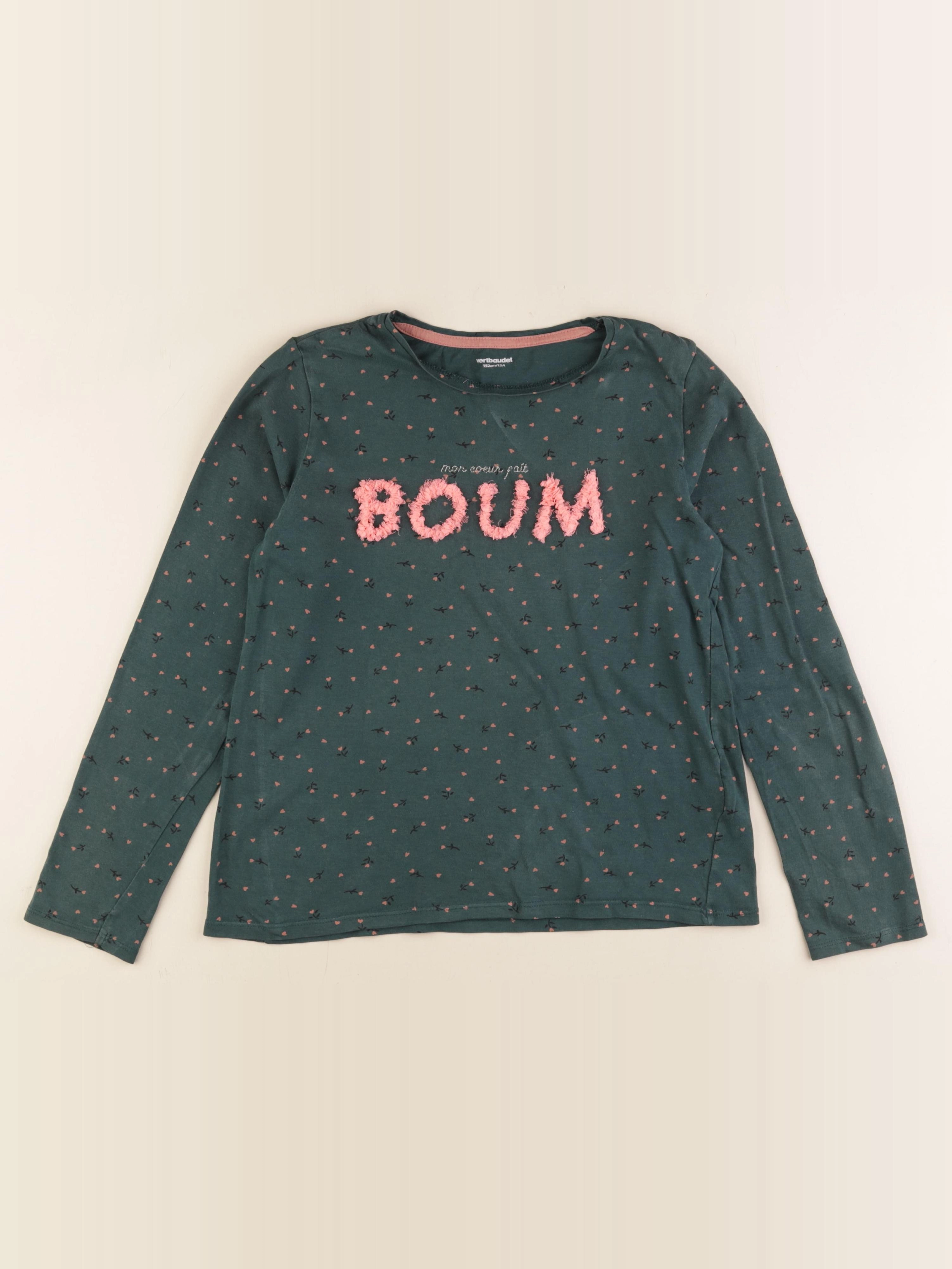 Vertbaudet - tee-shirt vert - 12 ans