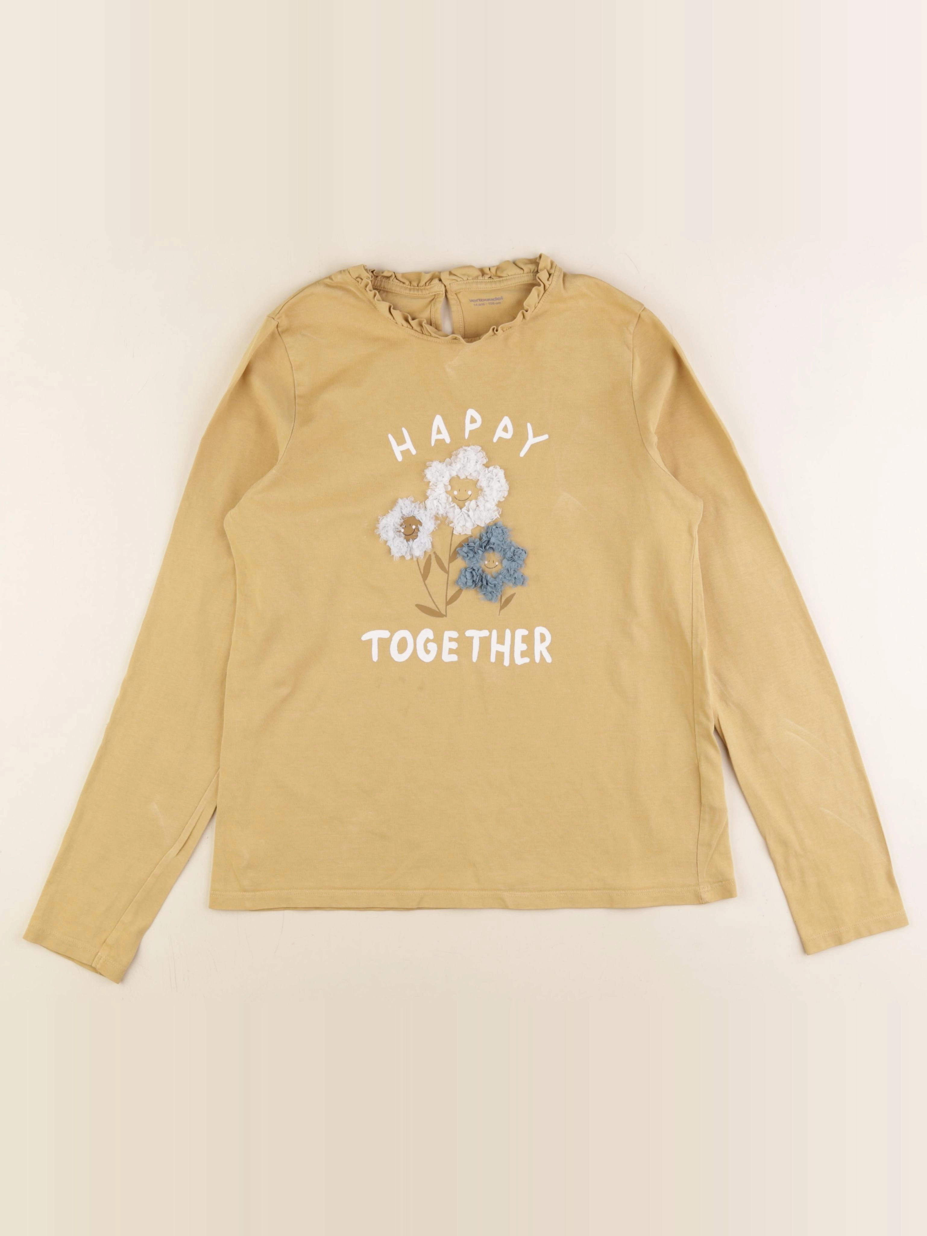 Vertbaudet - tee-shirt jaune - 14 ans