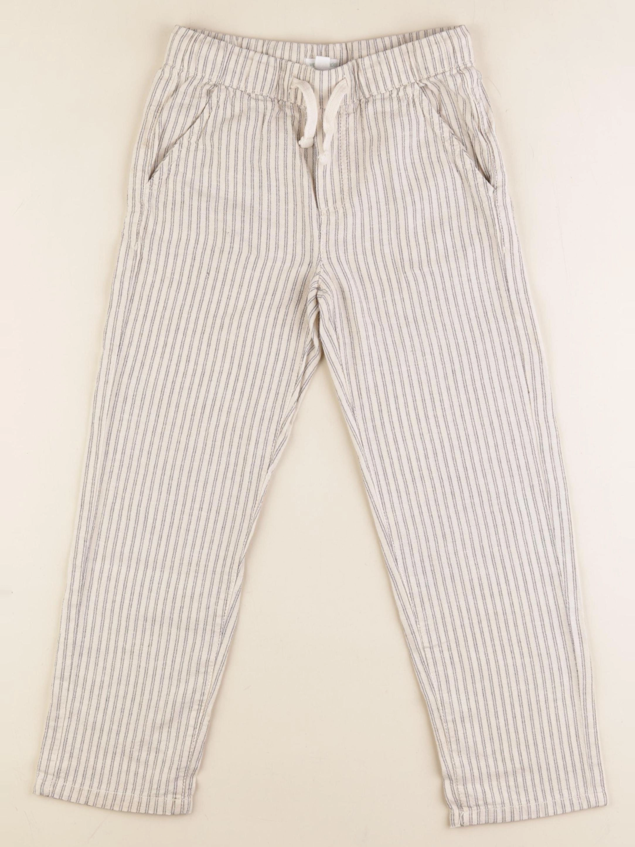 Vertbaudet - pantalon beige - 7 ans