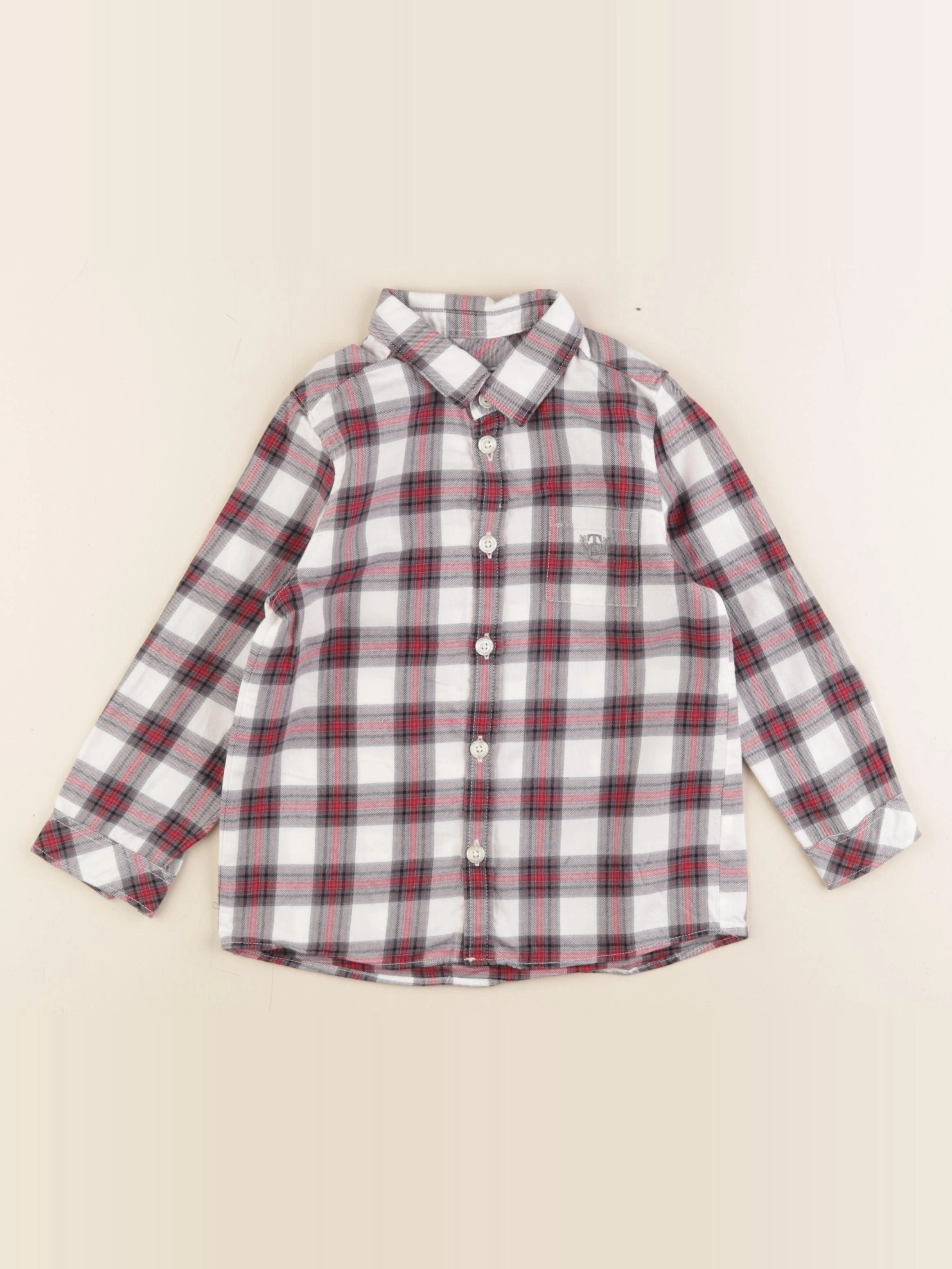 Tartine & Chocolat - chemise rouge - 4 ans