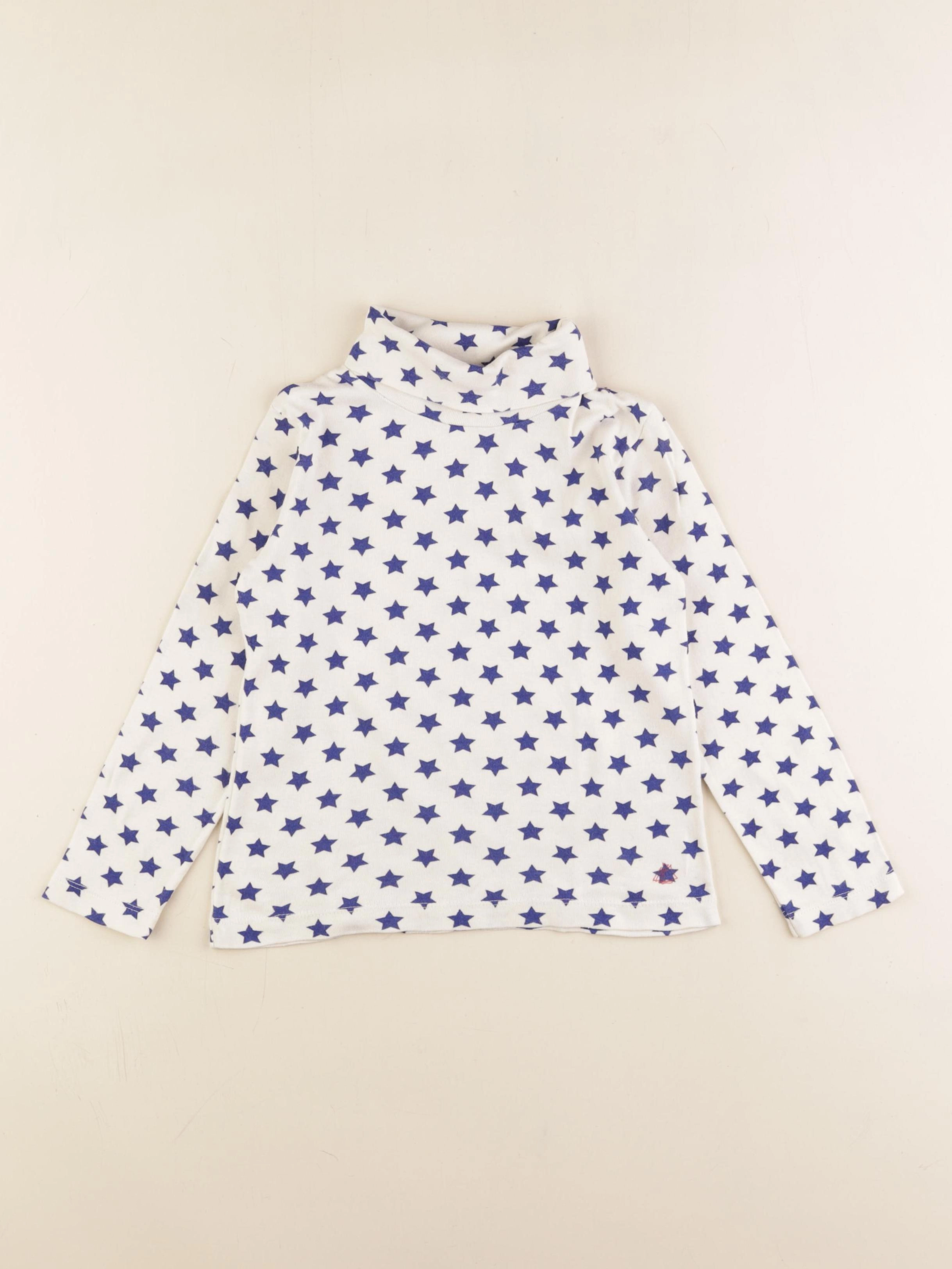 Petit Bateau - sous-pull blanc - 5 ans