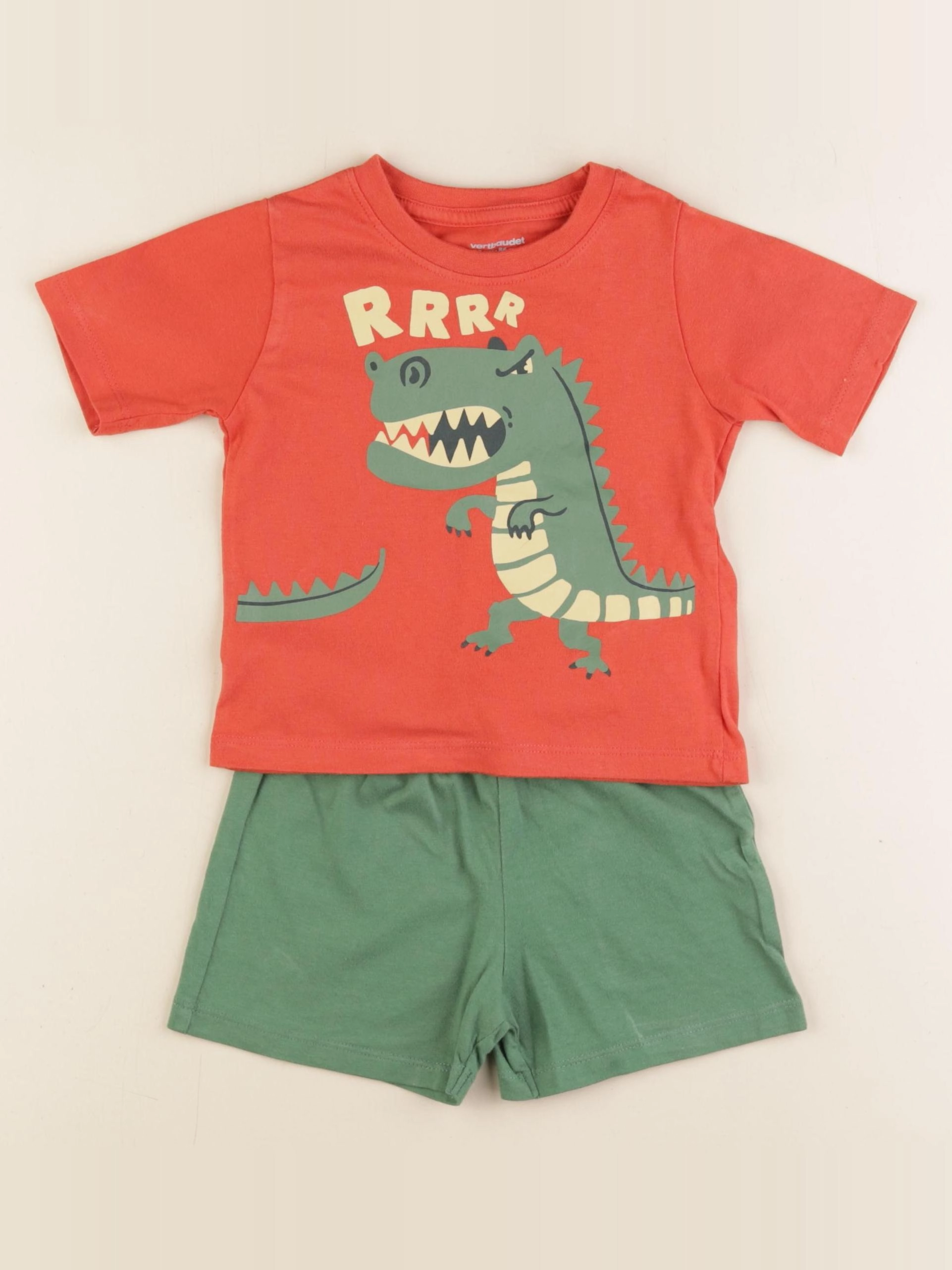 Vertbaudet - pyjama coton rouge - 2 ans
