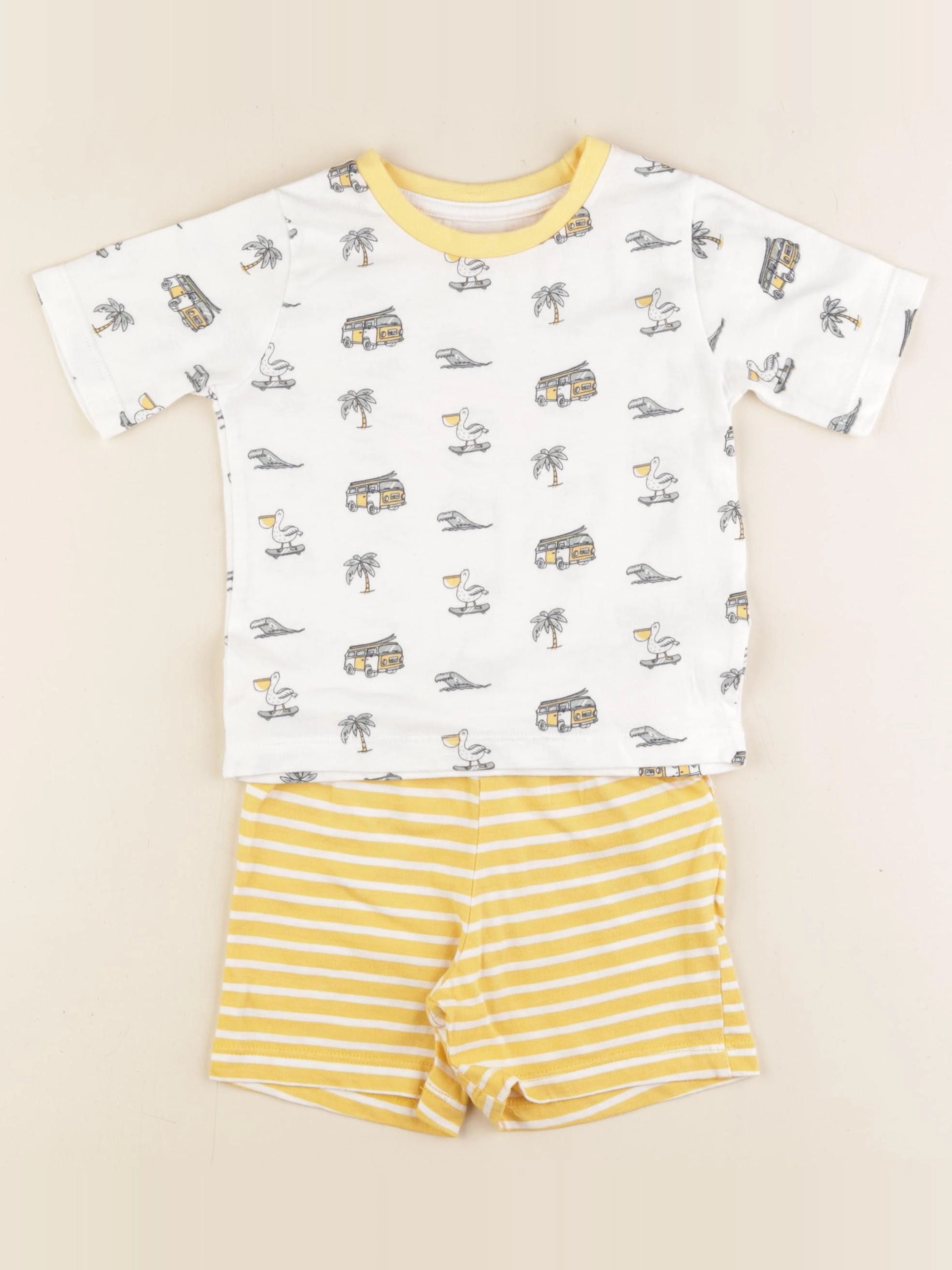 Vertbaudet - pyjama coton jaune - 2 ans