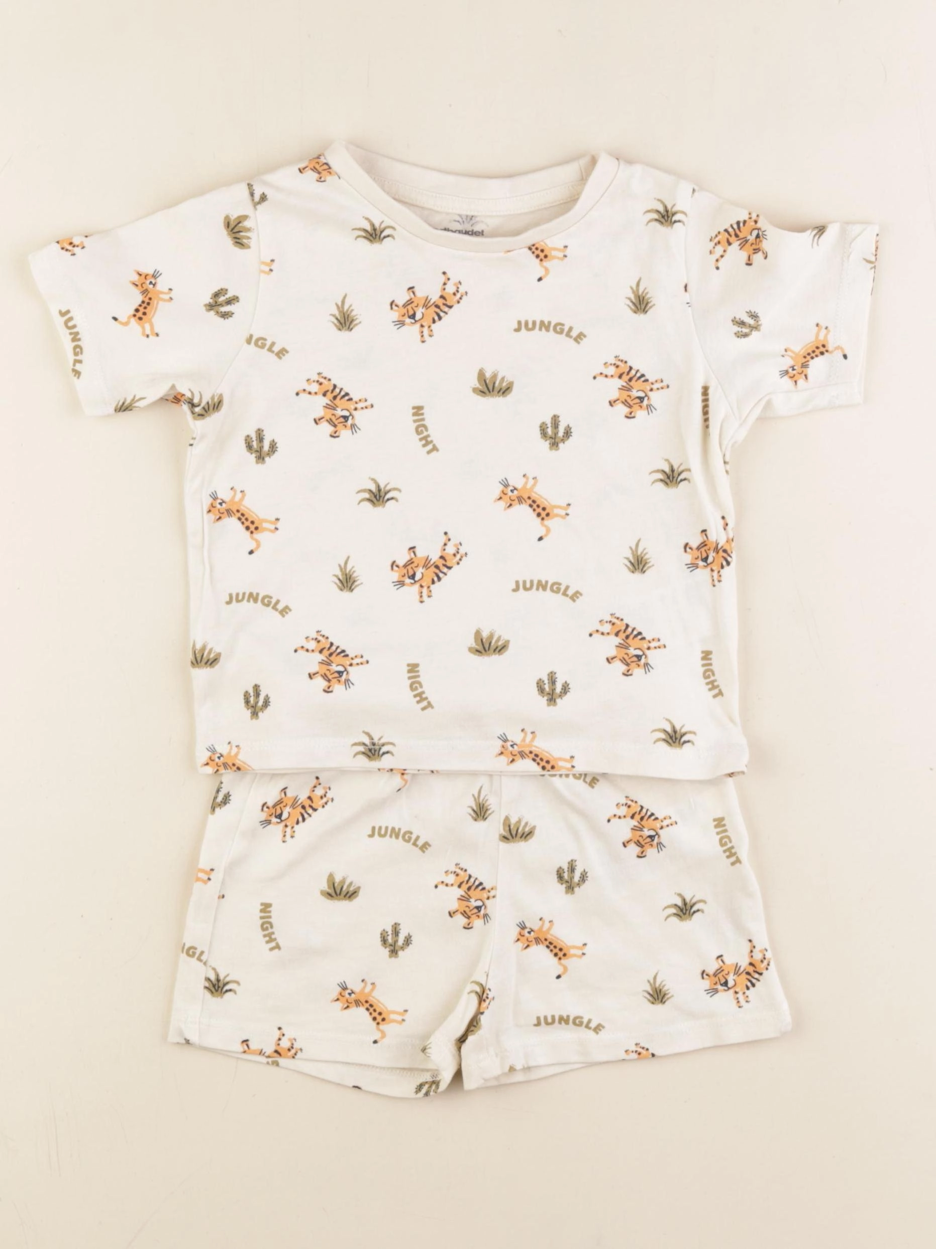 Vertbaudet - pyjama coton beige - 2 ans