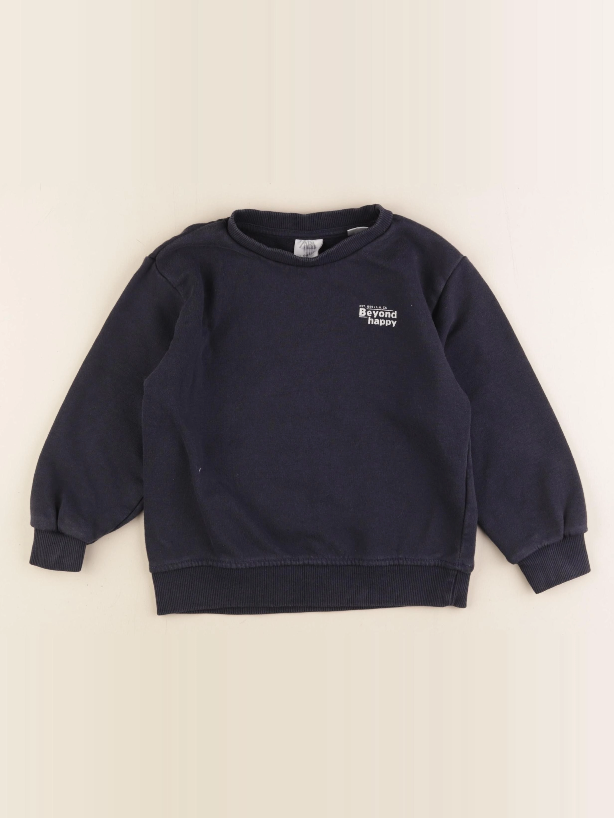 Zara - sweat bleu - 4/5 ans