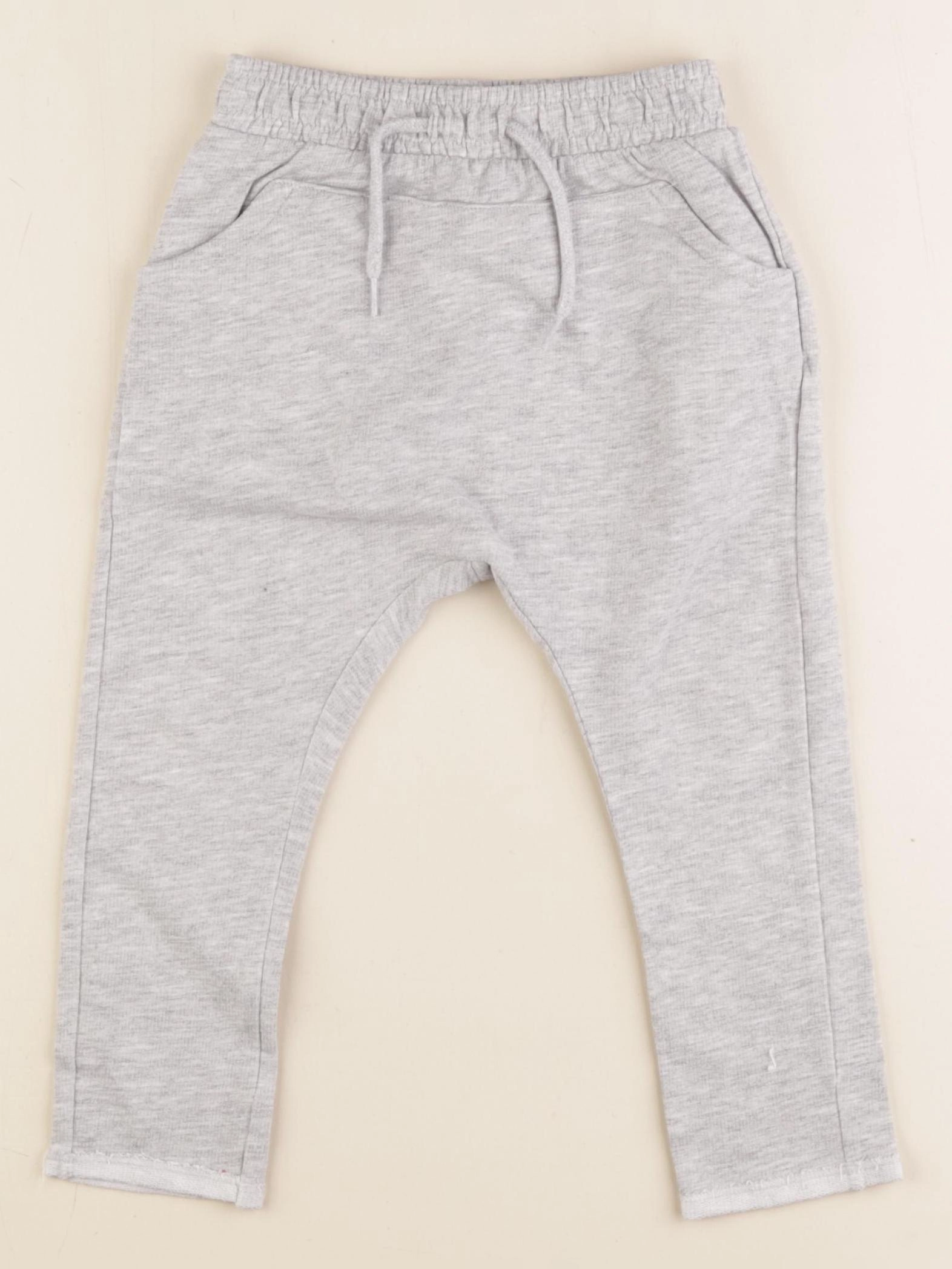 Vertbaudet - sarouel coton gris - 18 mois