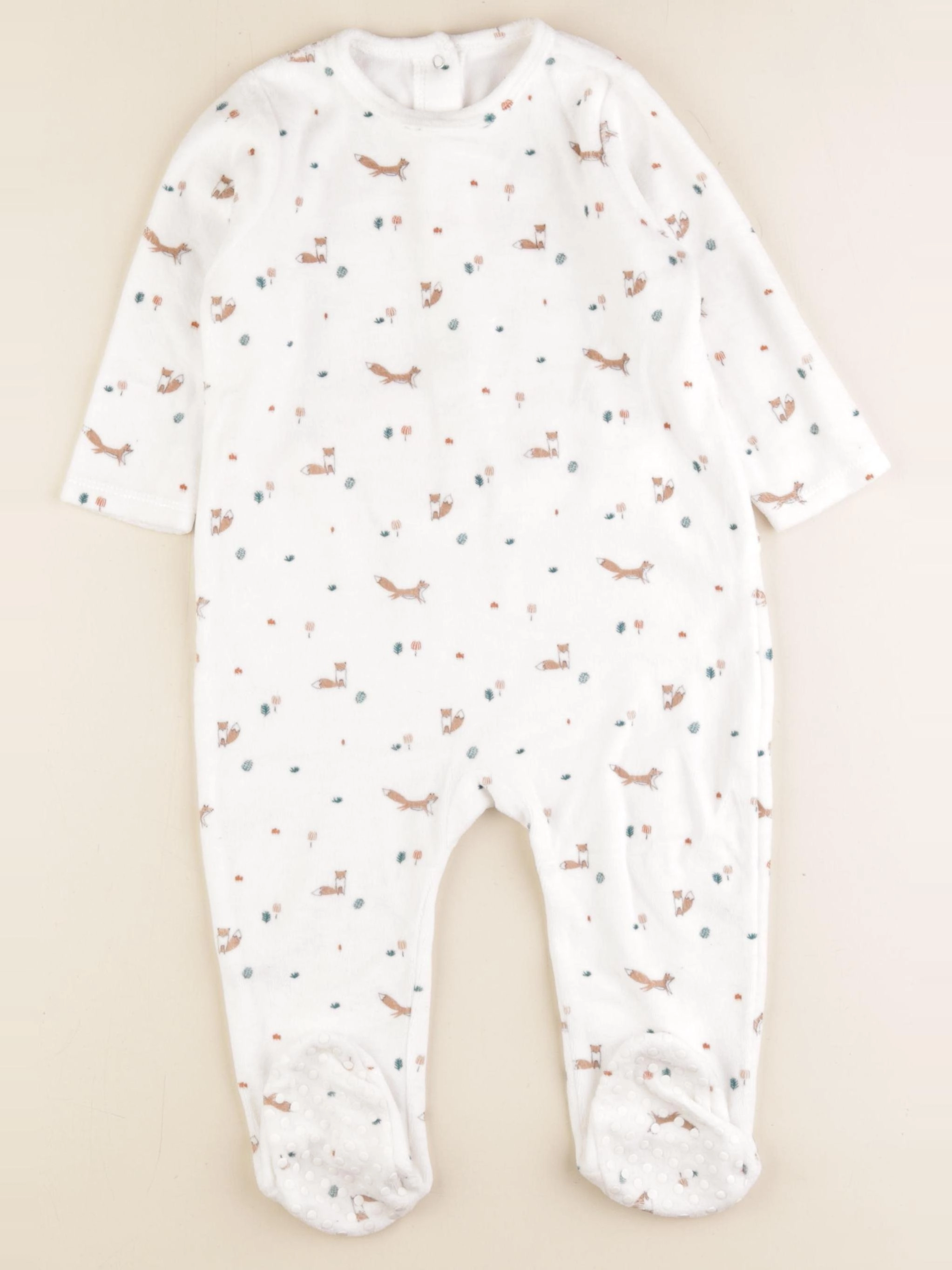 Vertbaudet - pyjama velours jaune, multicolore - 18 mois