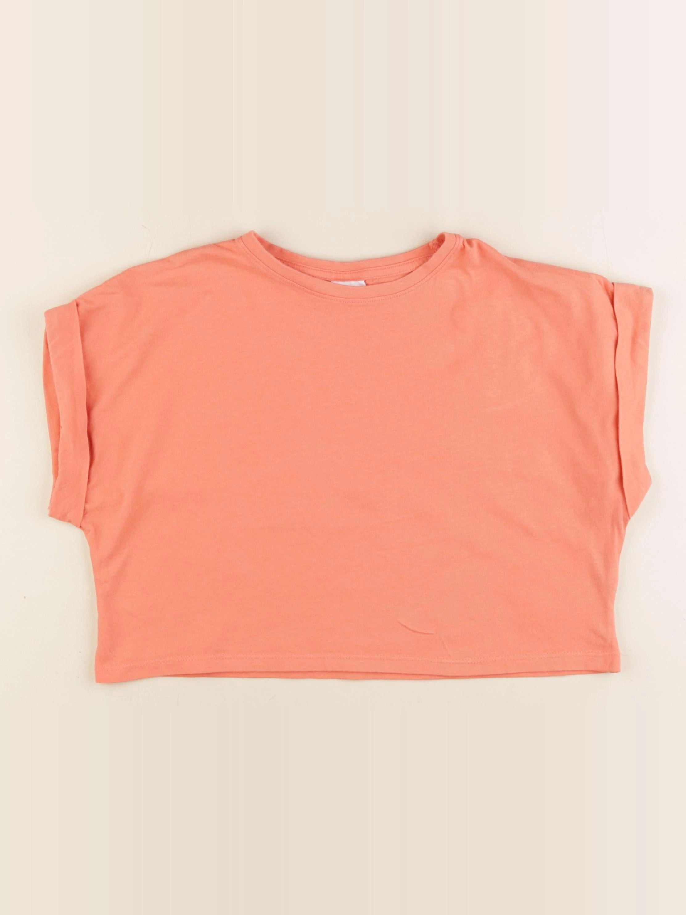 Zara - tee-shirt orange - 8/9 ans