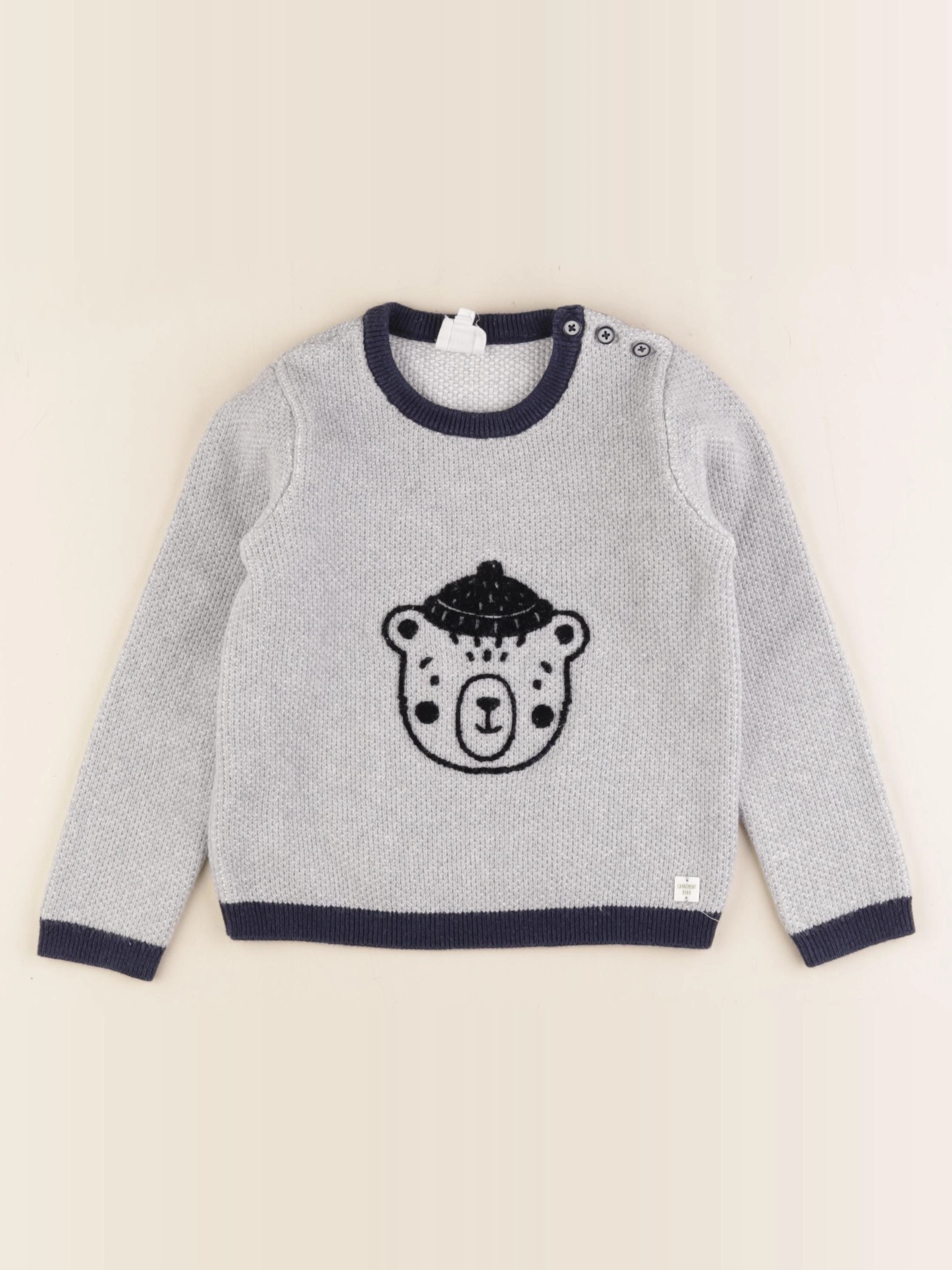 Carrément Beau - pull gris - 5 ans