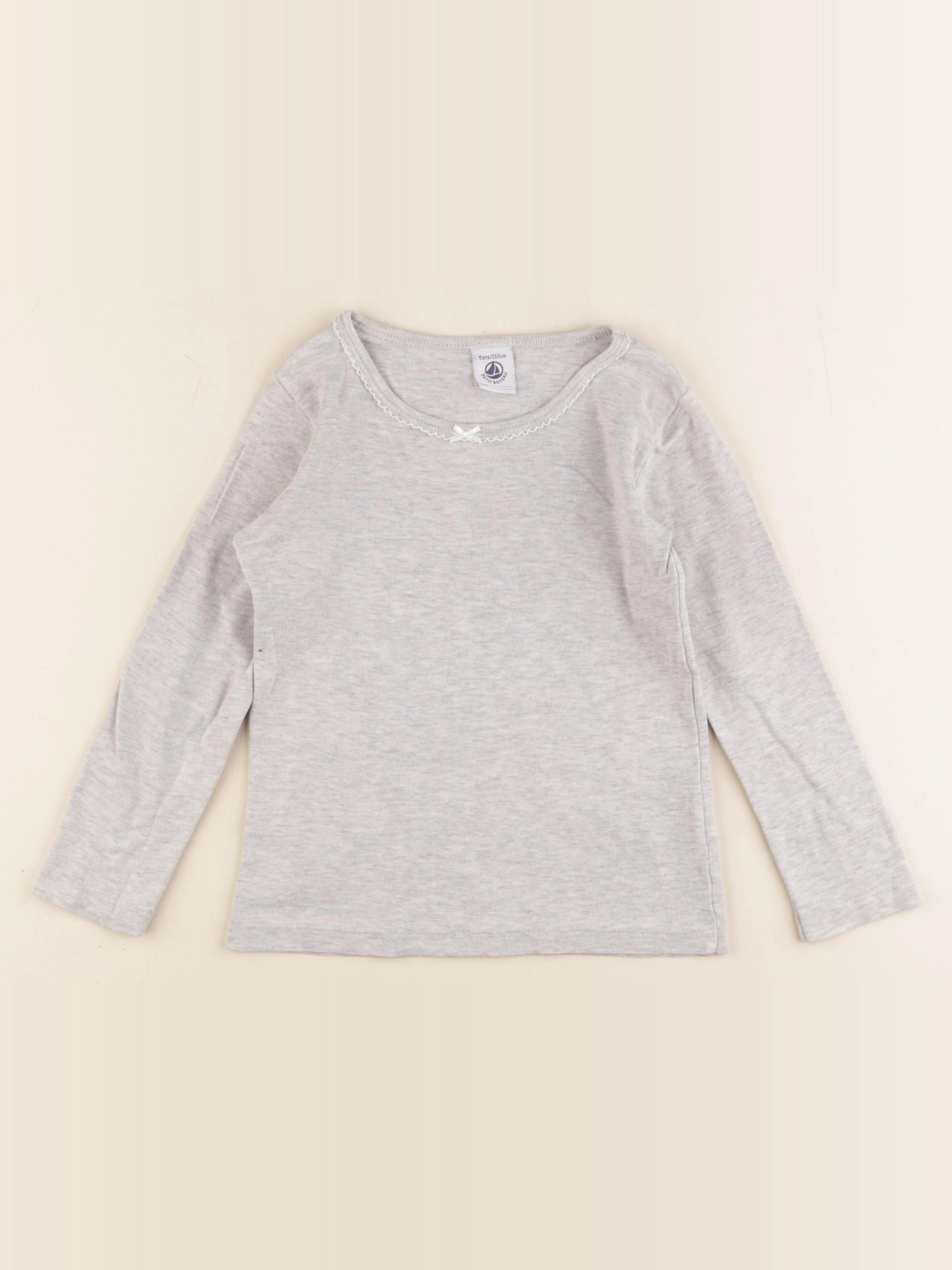 Petit Bateau - maillot de corps gris - 5 ans