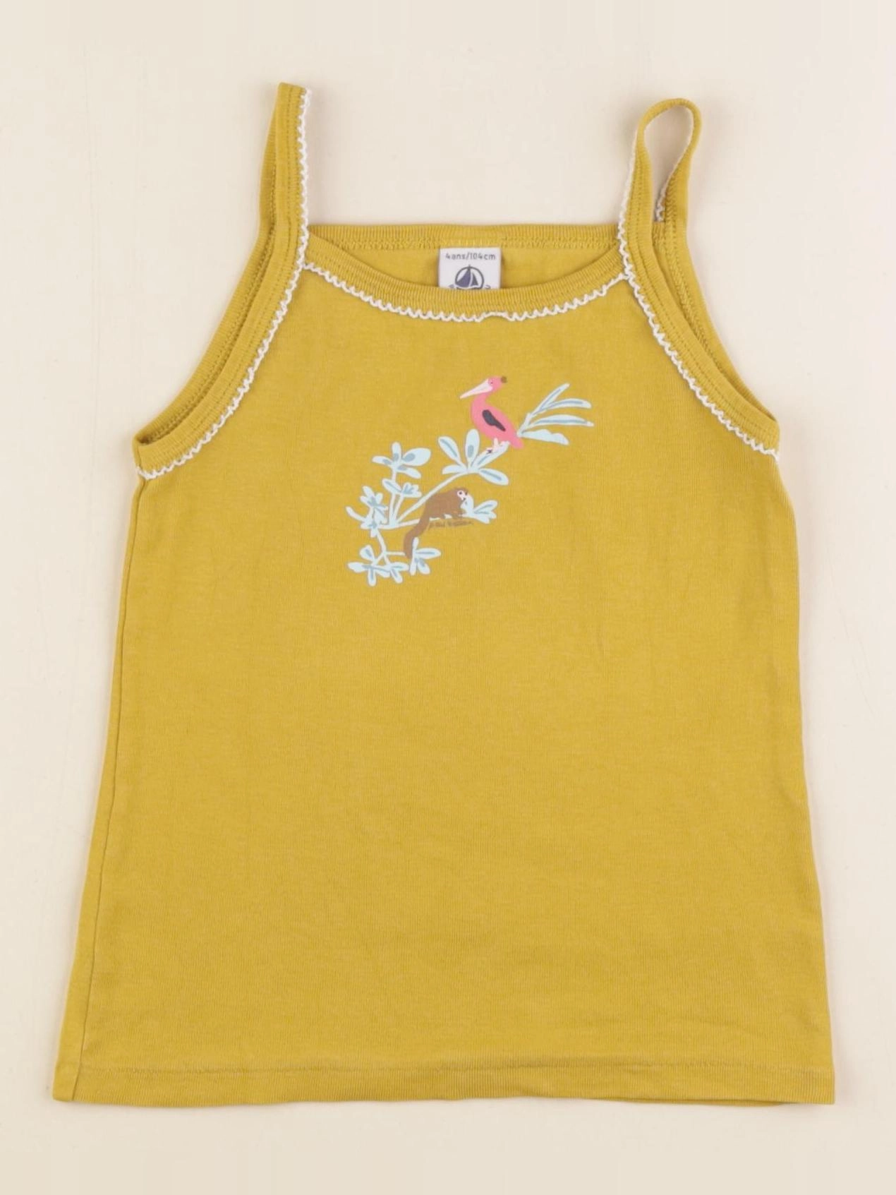 Petit Bateau - maillot de corps jaune - 4 ans