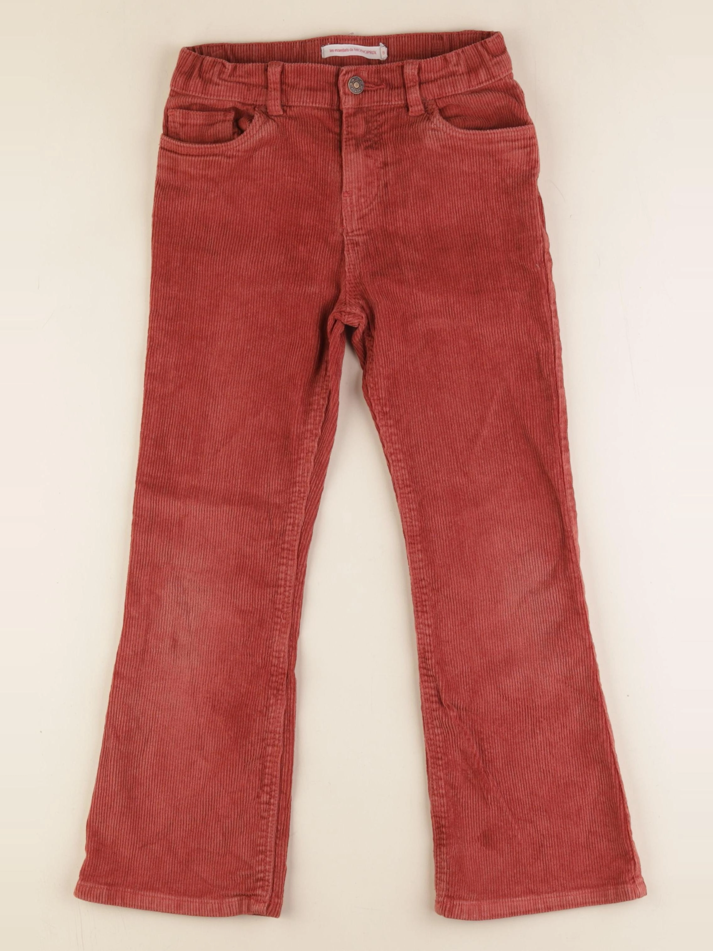 Monoprix - pantalon rouge - 8 ans
