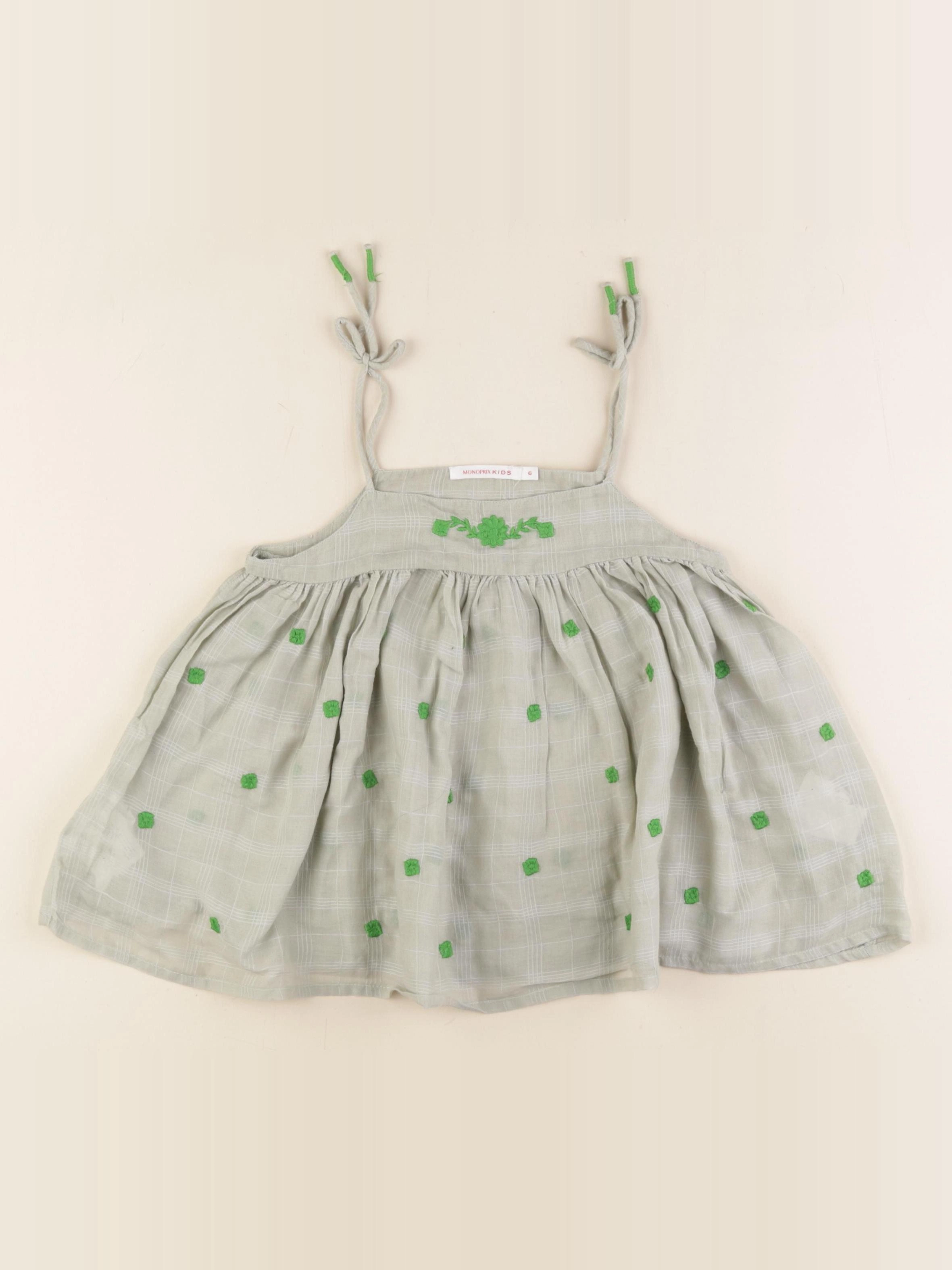 Monoprix - débardeur vert - 6 ans