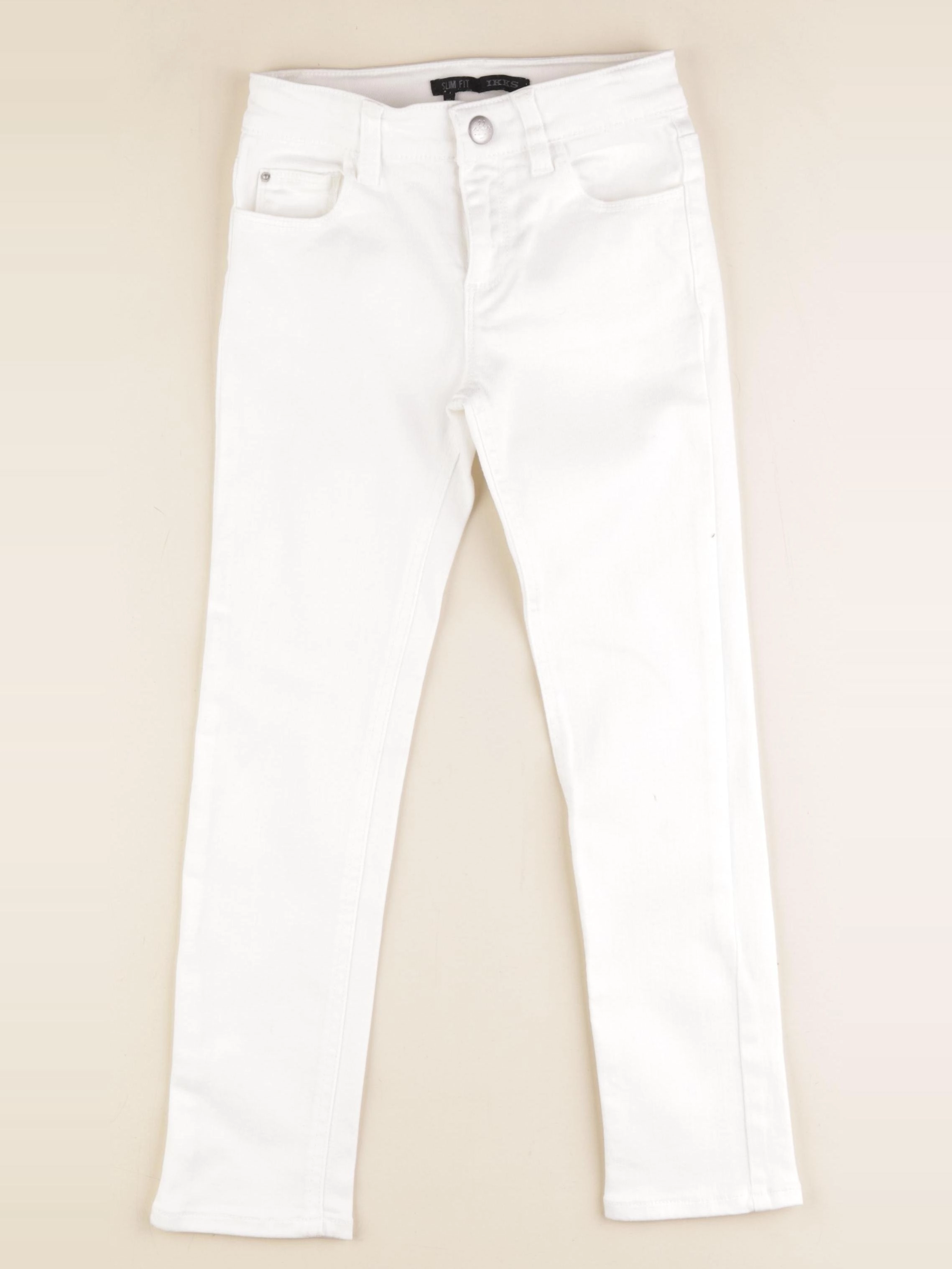 IKKS - jean blanc - 7 ans