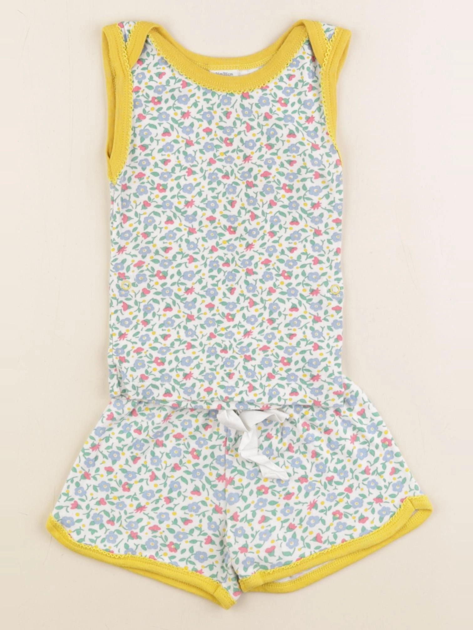 Petit Bateau - pyjama coton jaune - 24 mois
