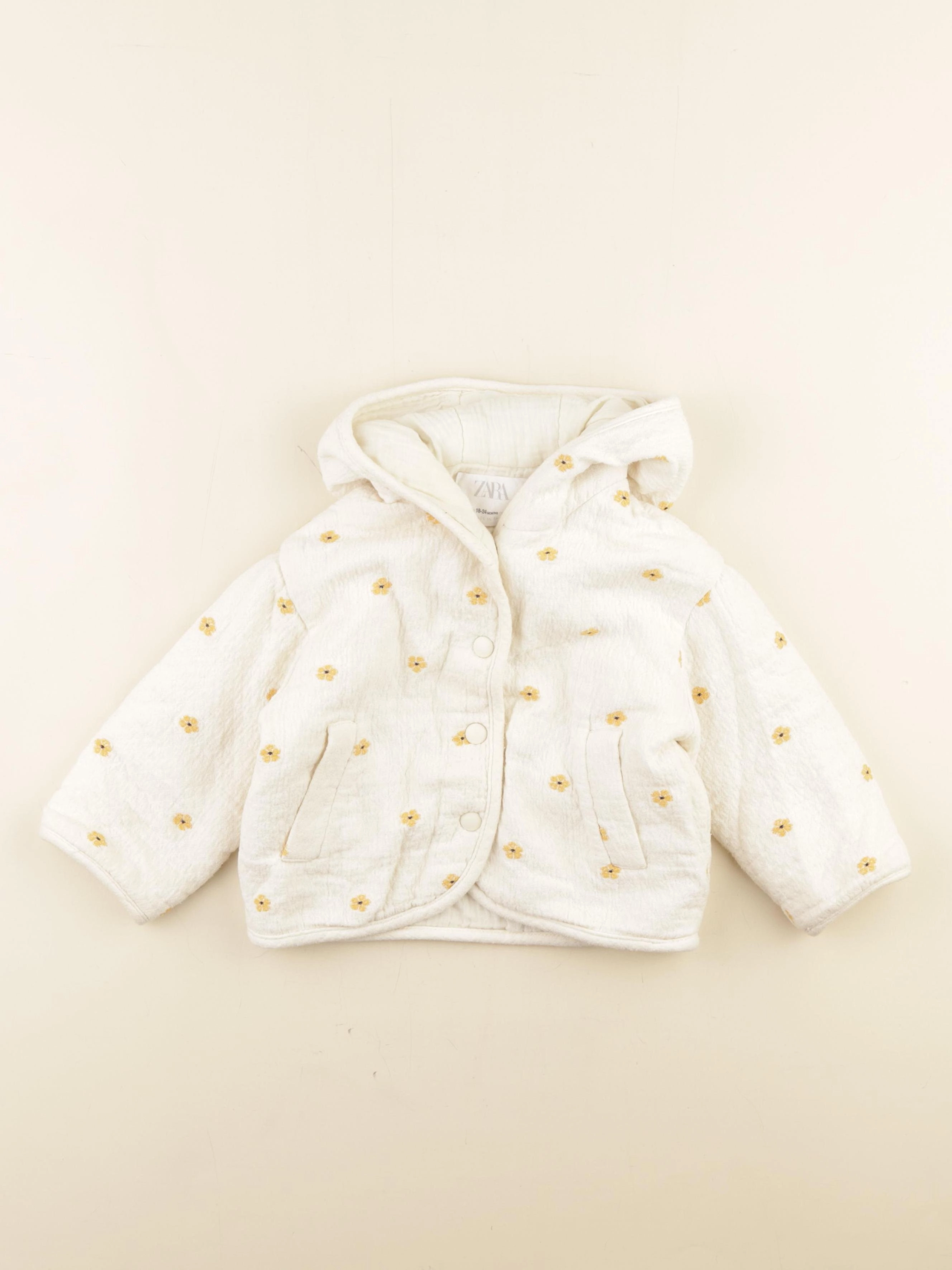 Zara - veste doublé beige - 18/24 mois