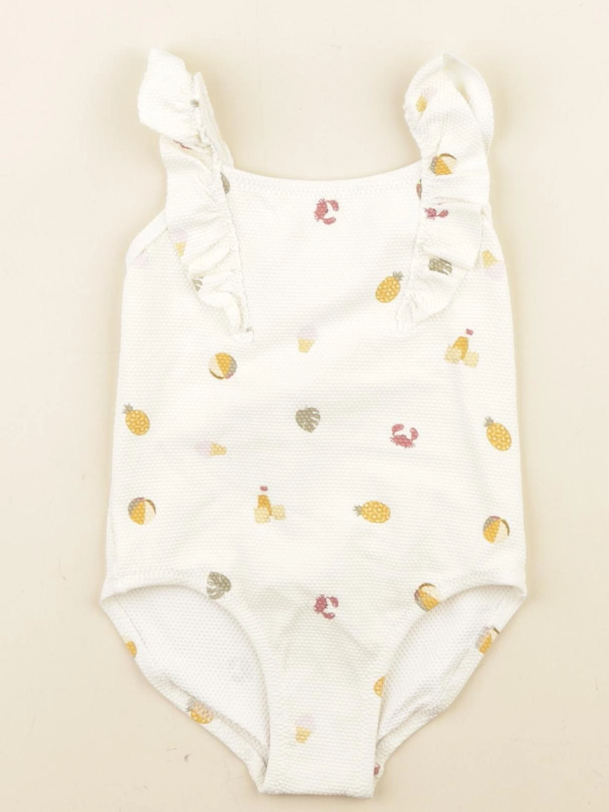 Zara - maillot de bain beige, jaune - 12/24 mois