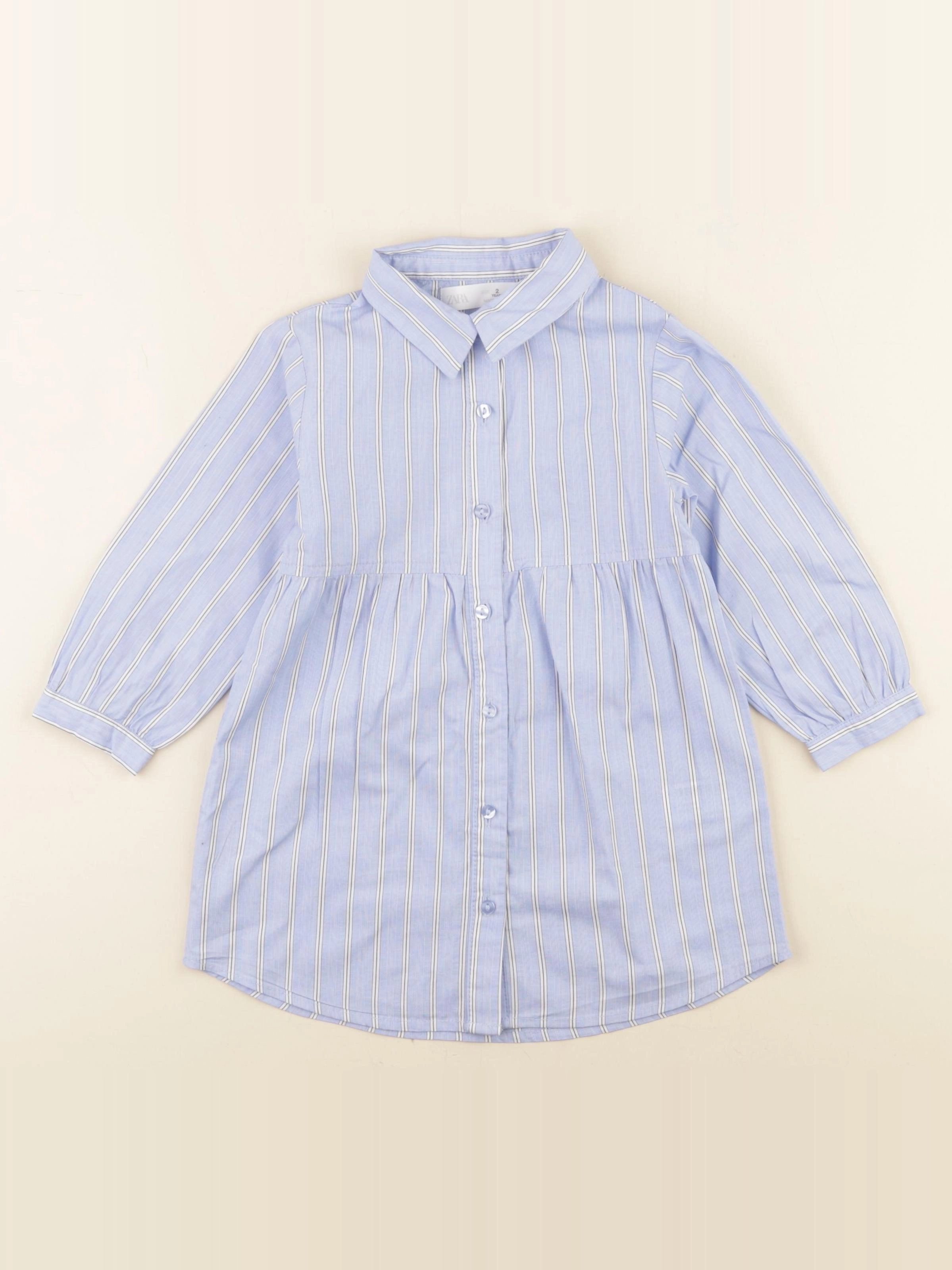 Zara - robe bleu - 2 ans