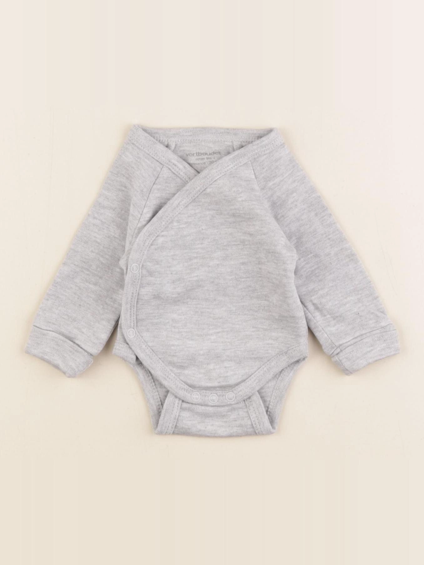 Vertbaudet - body gris - 0 mois